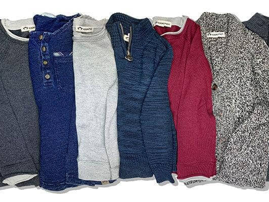 Stylish collection of sweaters for kids, offering cozy yet trendy options for dressy casual outfits.