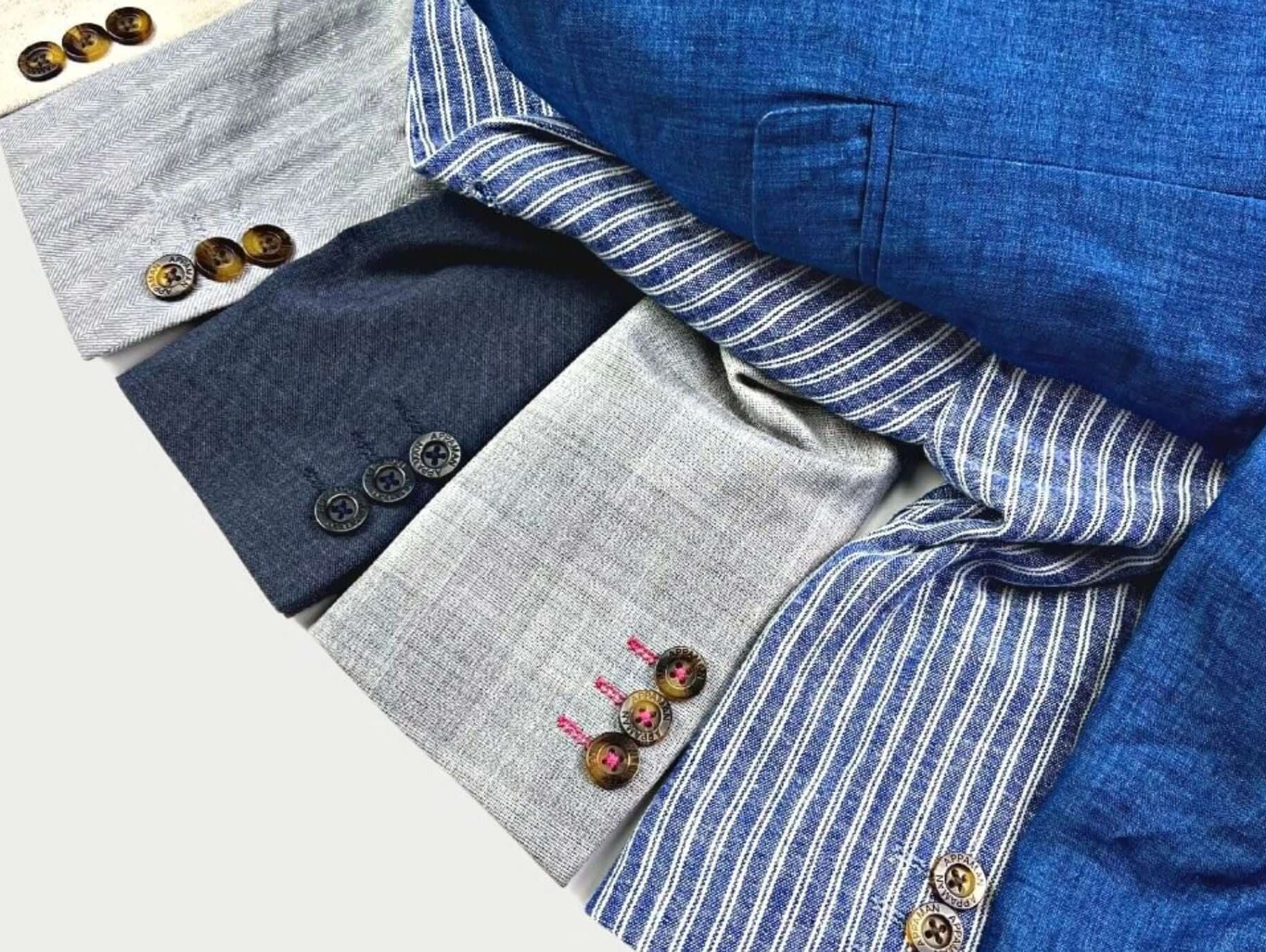 Stylish Appaman Kids linen suits showcasing vibrant colors and playful button details for trendy kids' fashion.