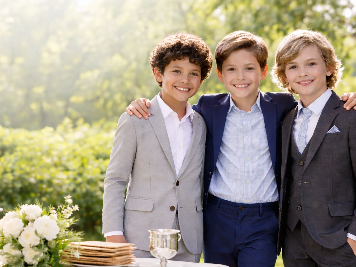 kids wearing suits
