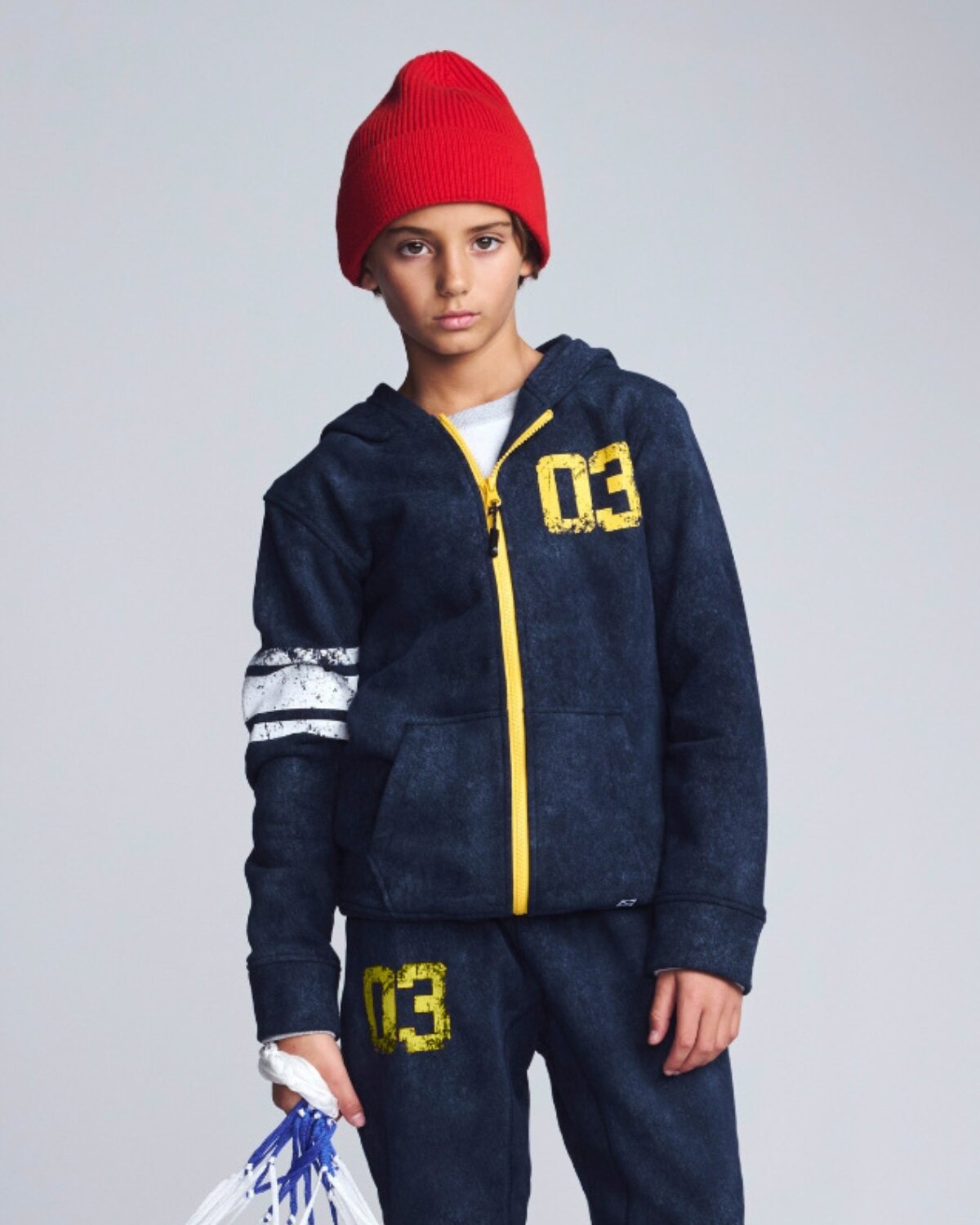 Boys' Sweatshirts & Hoodies featuring a stylish gray zipper hoodie with lightning bolt design.