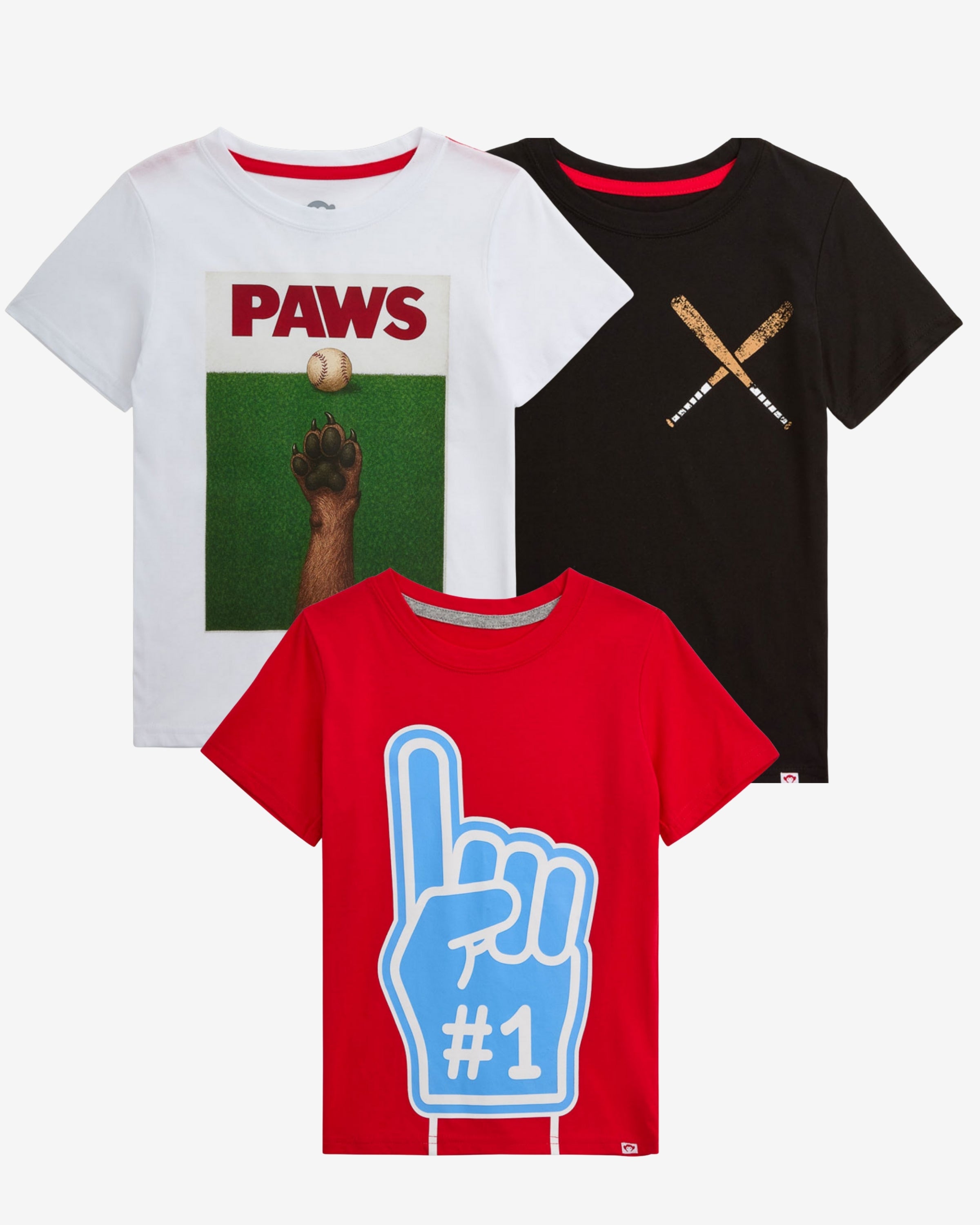 3-Piece Everyday Graphic Tee Set featuring bold graphics and colorful designs for kids.