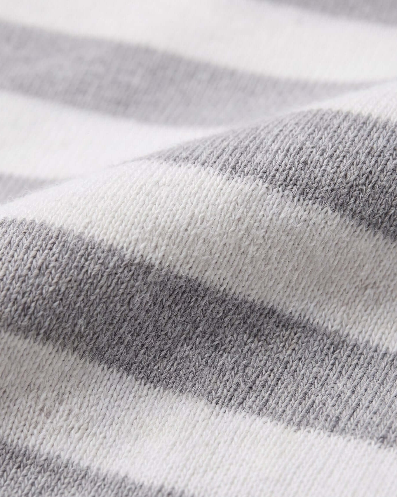 Close-up of gray and white striped fabric texture