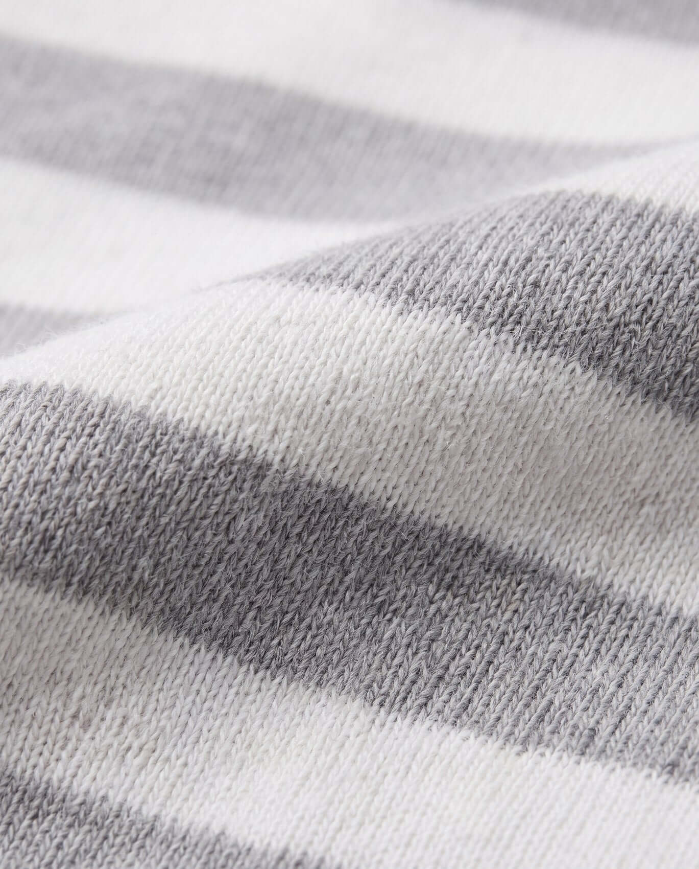 Close-up of gray and white striped fabric texture