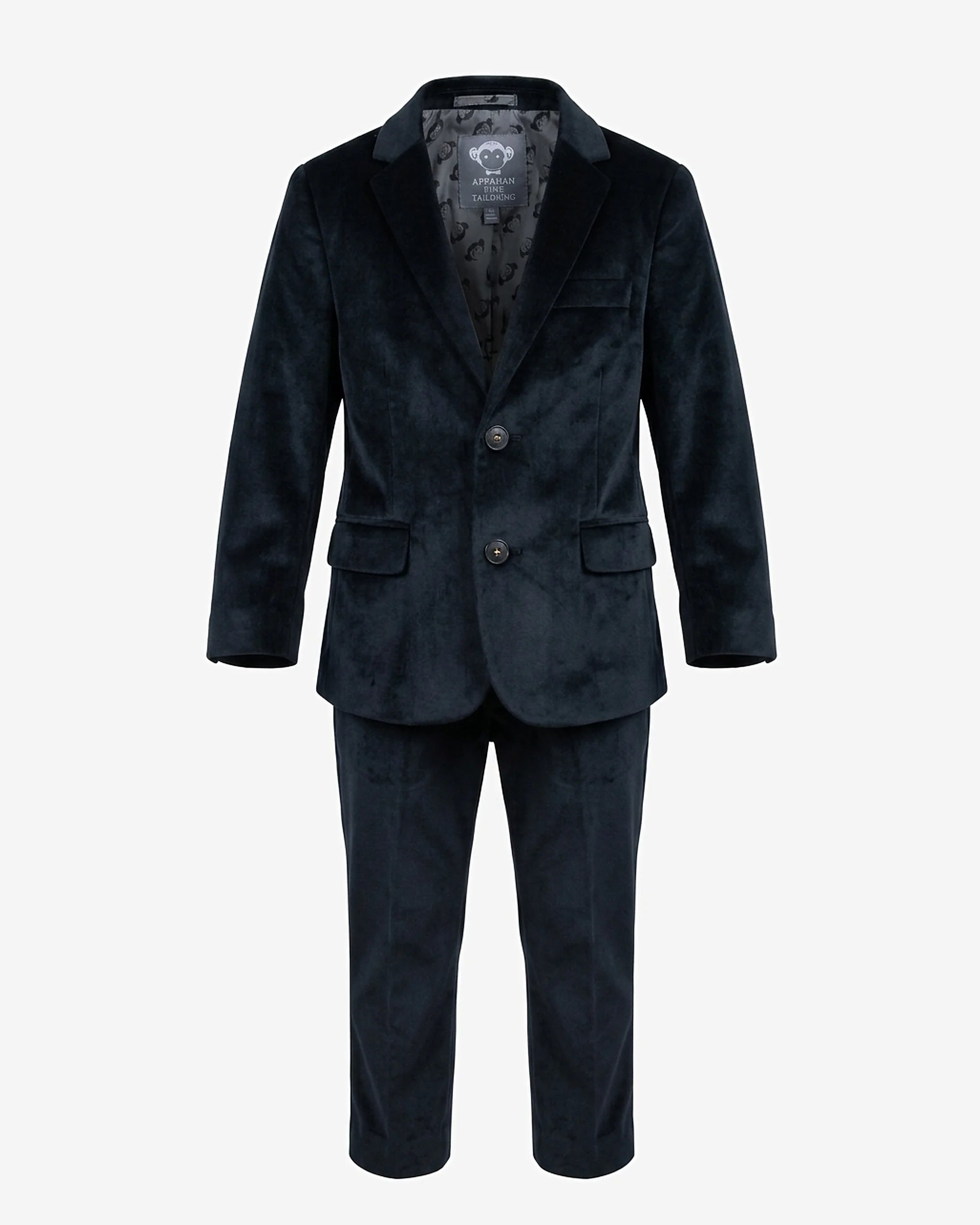 Black Velvet Suit Blazer — front