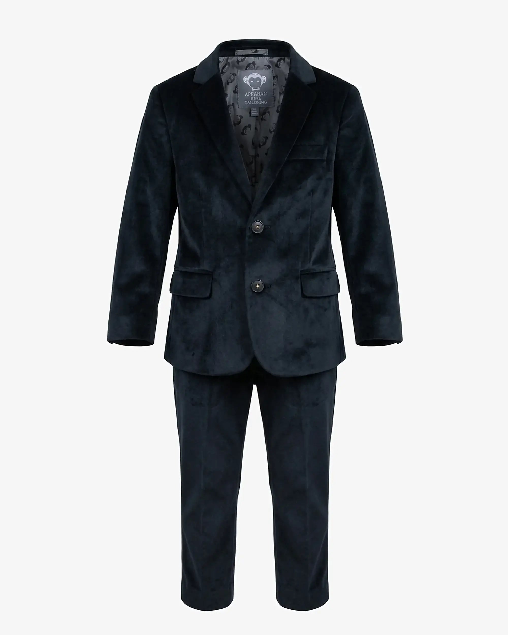 Black Velvet Suit Blazer — front