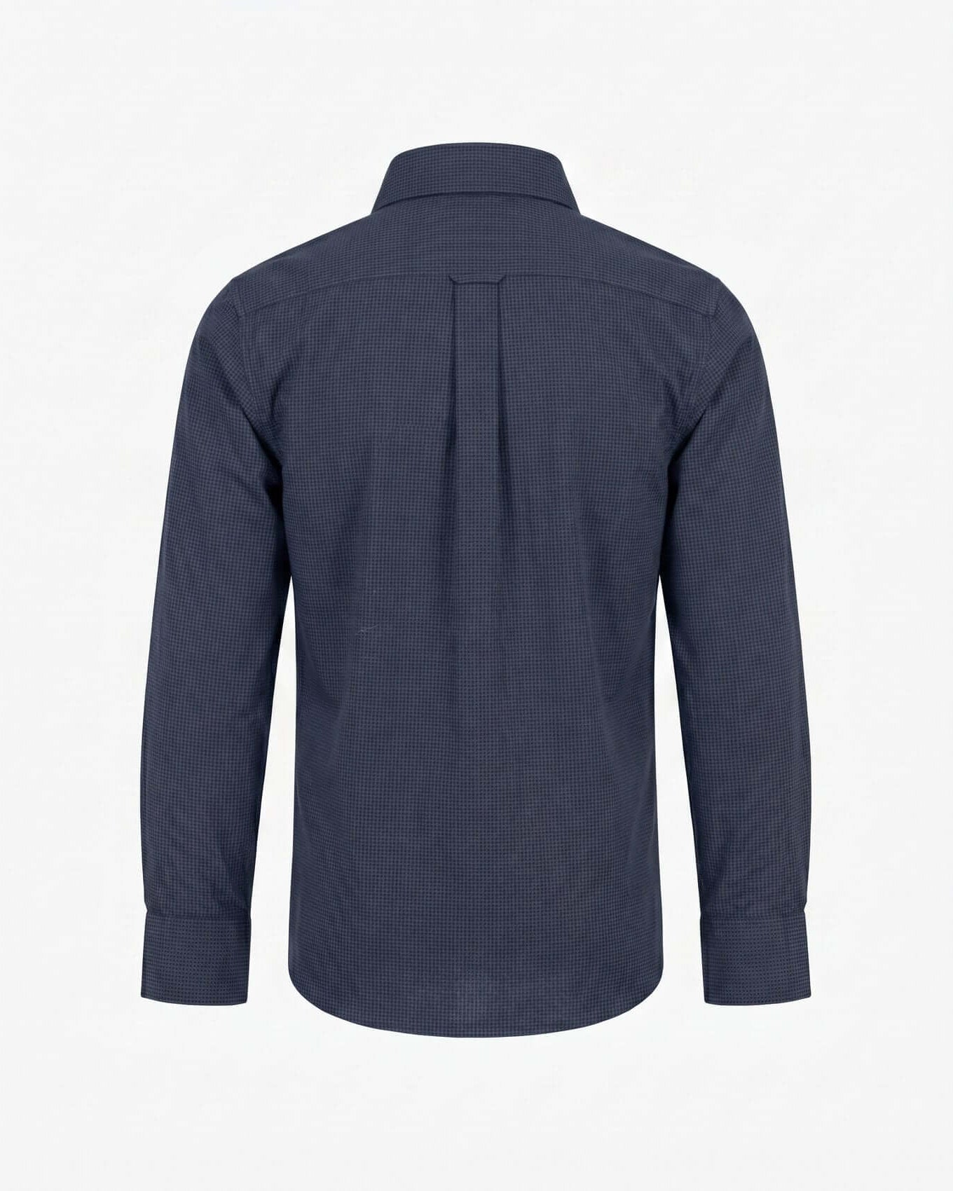 Navy blue shirt on a white background