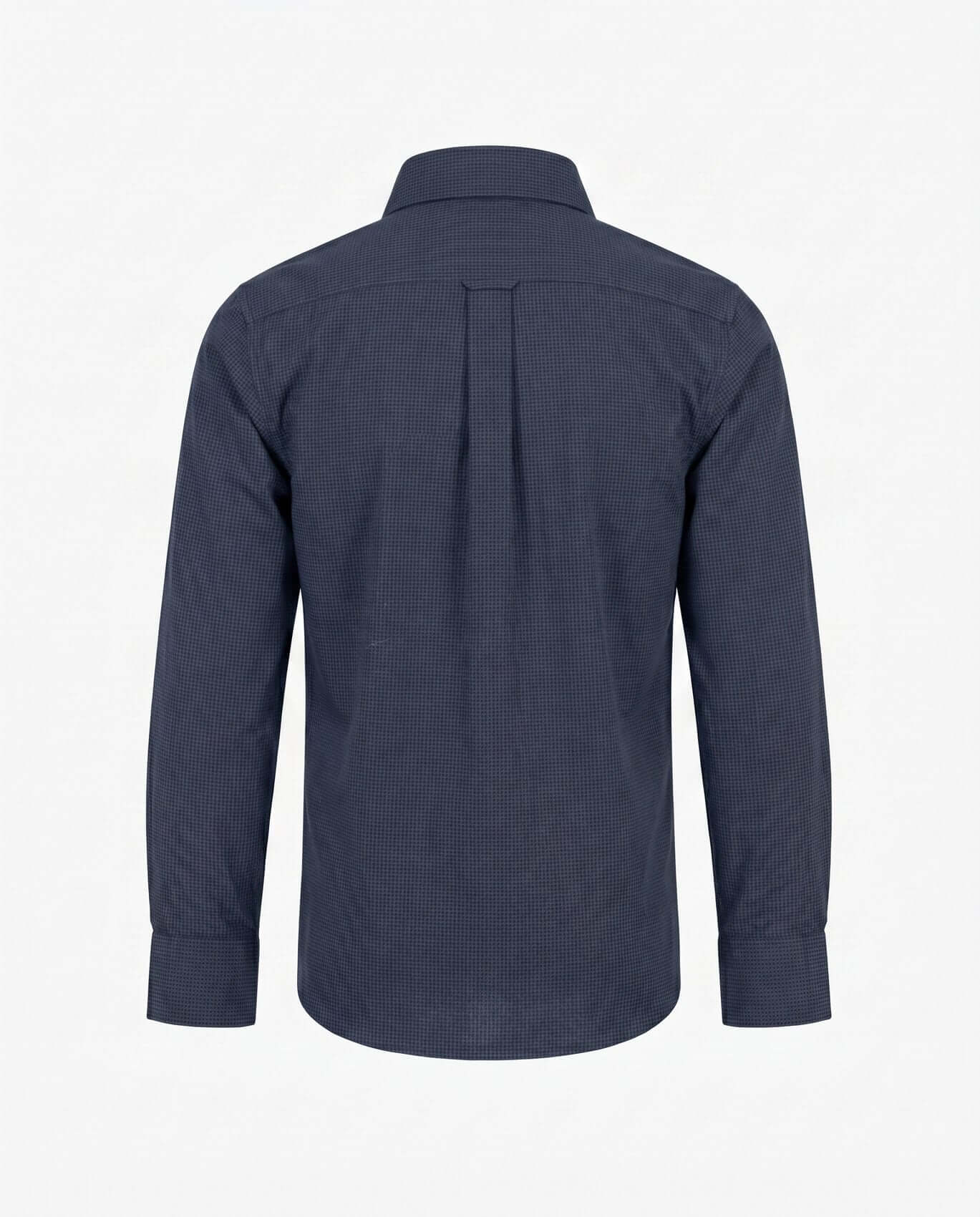 Navy blue shirt on a white background