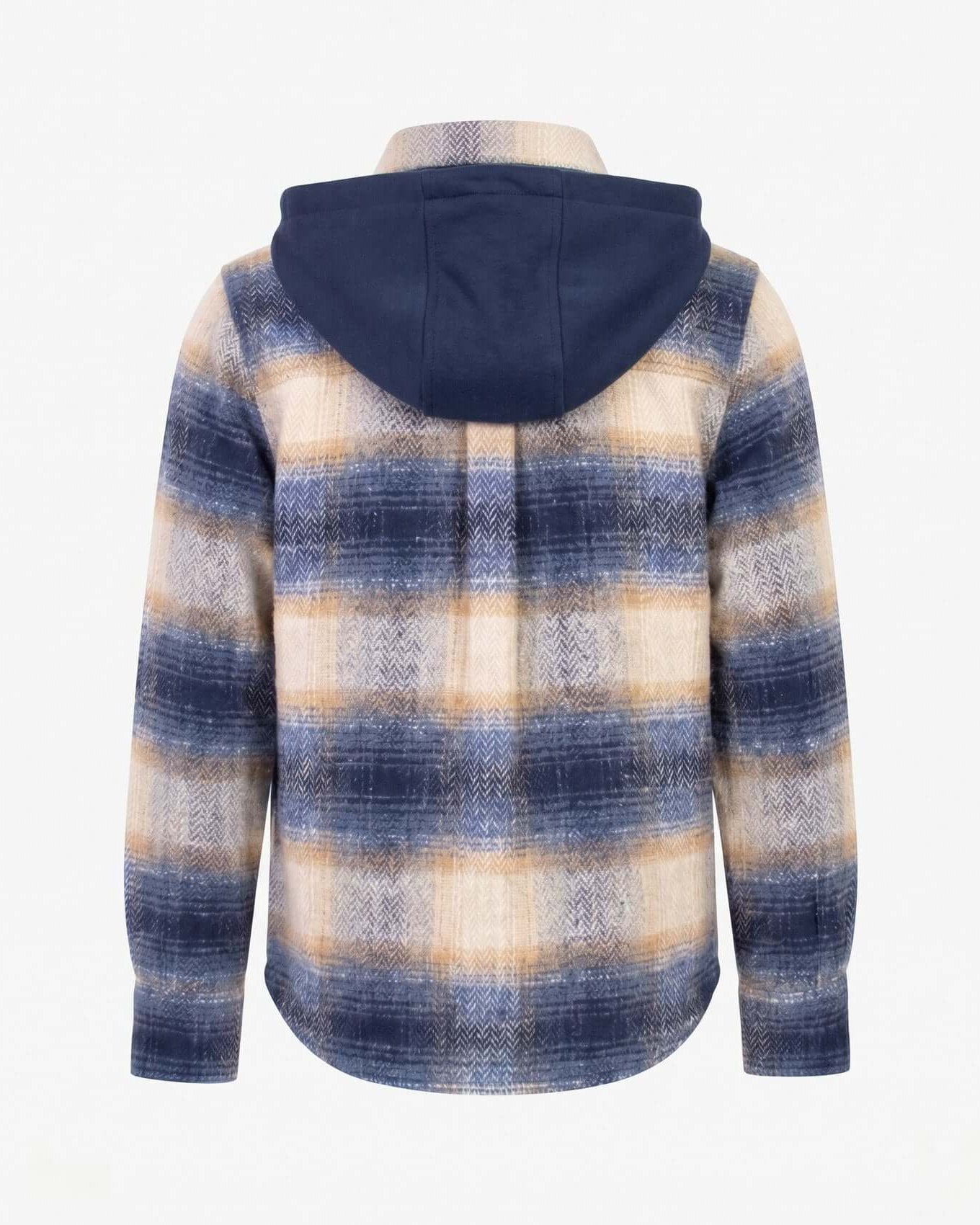 Plaid shirt with a hood on a white background