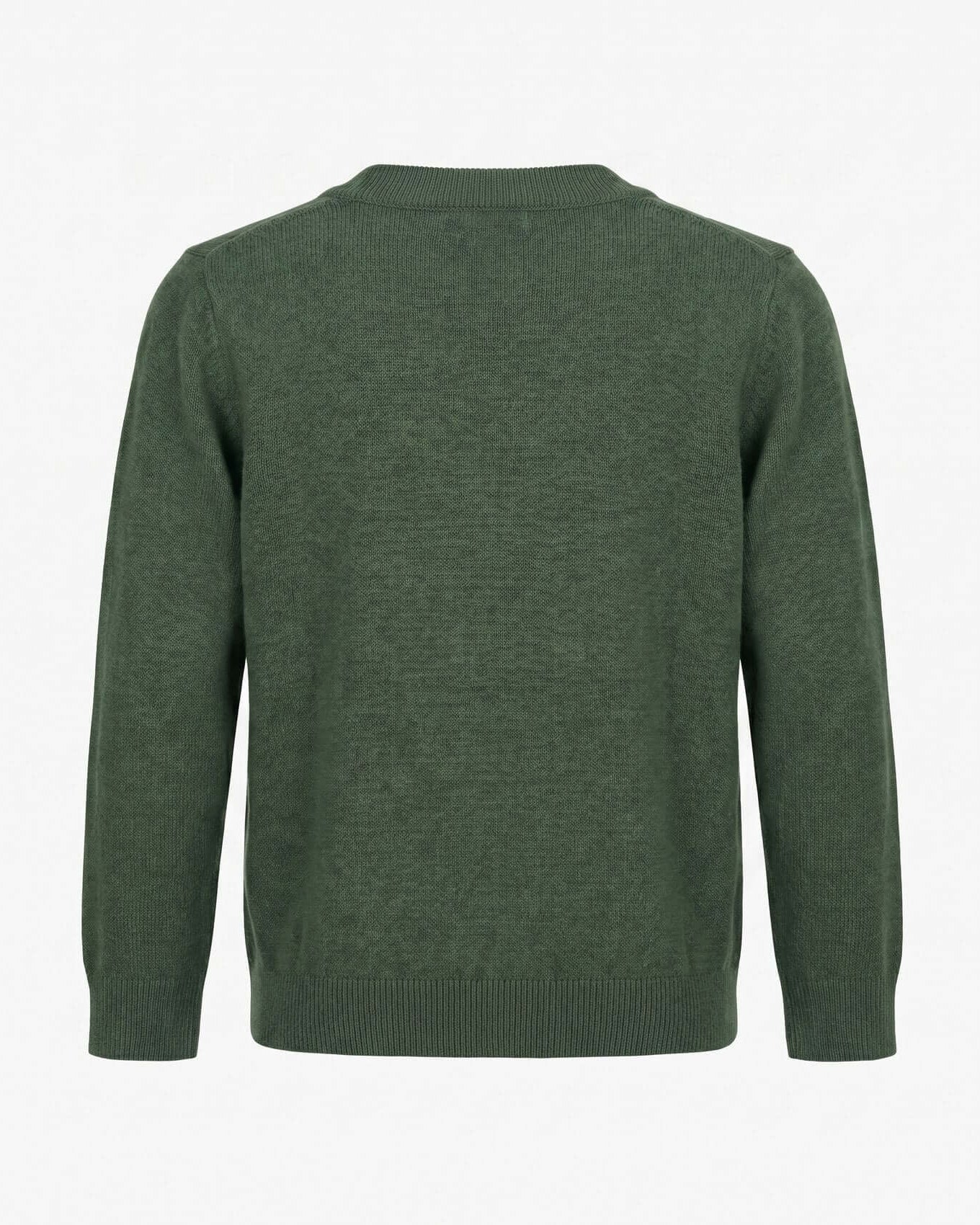 Green sweater on a white background
