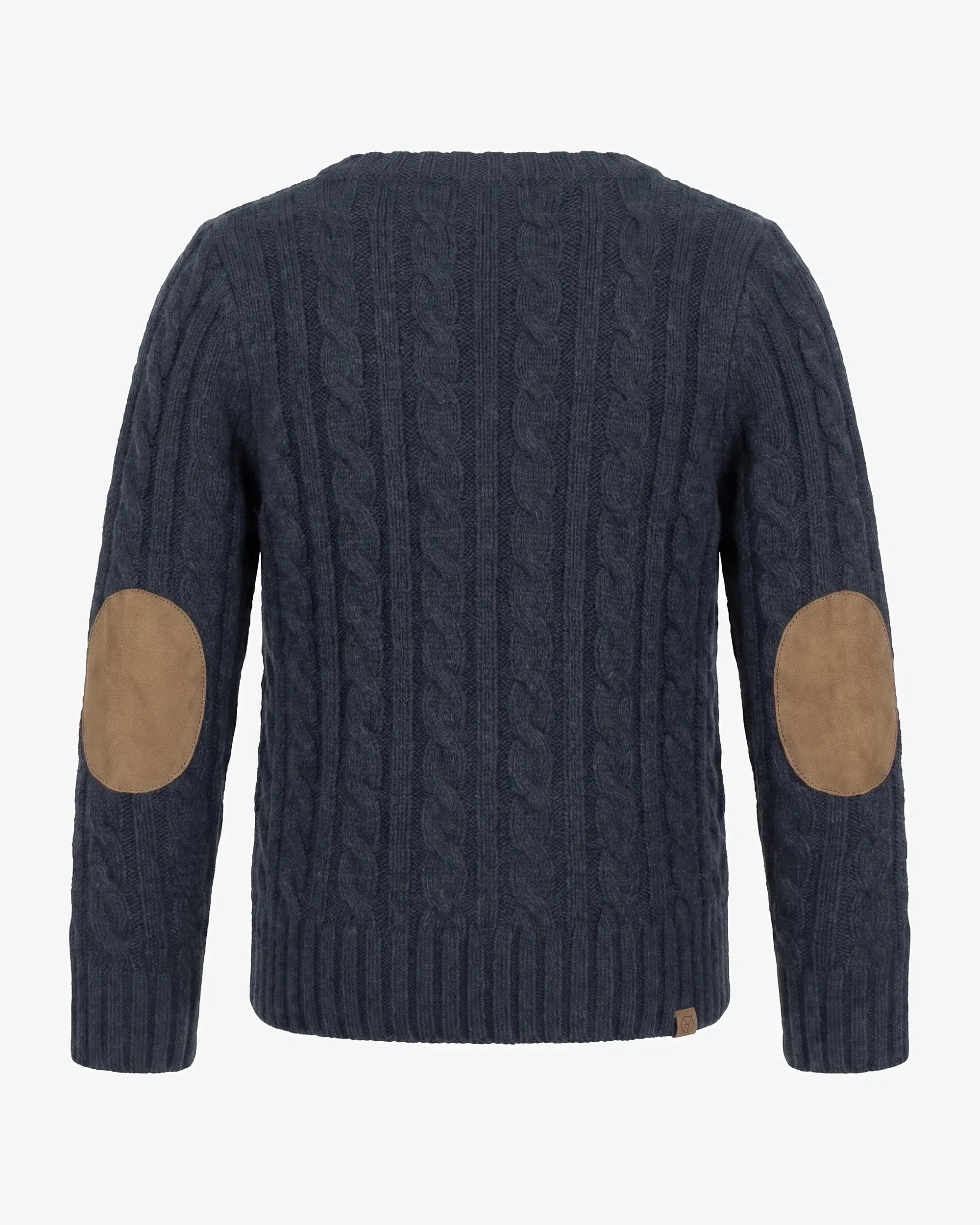 Navy Blue Fisherman Sweater — back