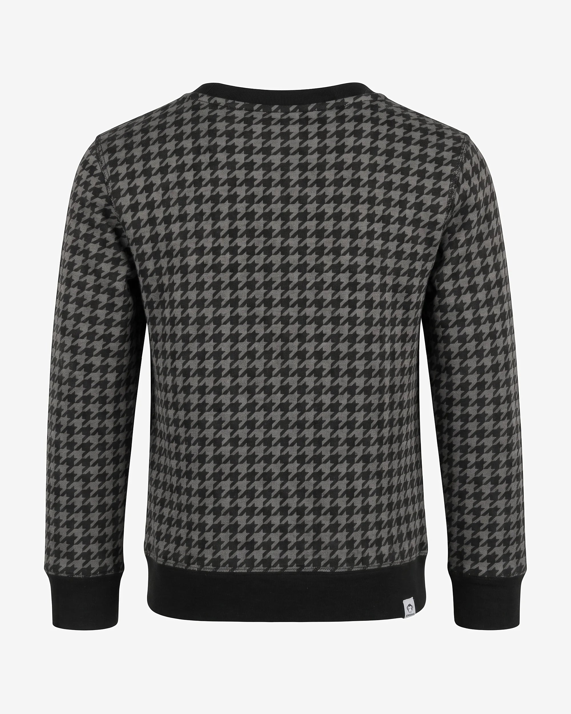 Black Houndstooth Revel Crewneck — back