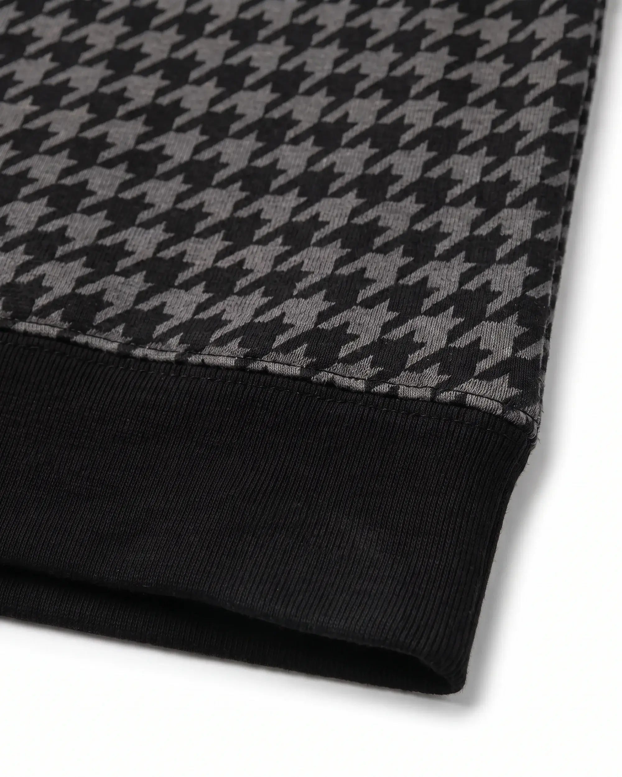 Black Houndstooth Revel Crewneck — detail1
