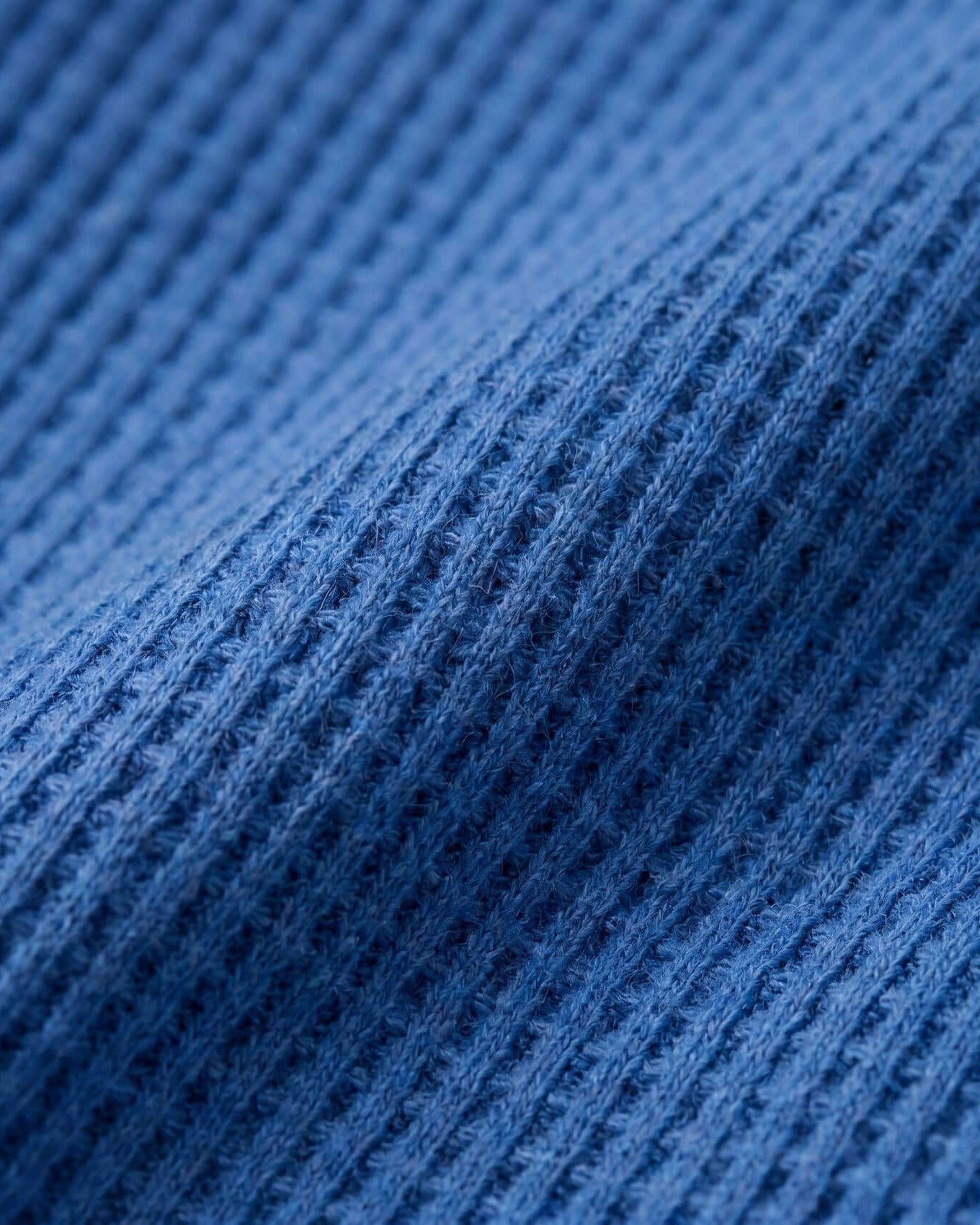 Close-up of blue textured fabric