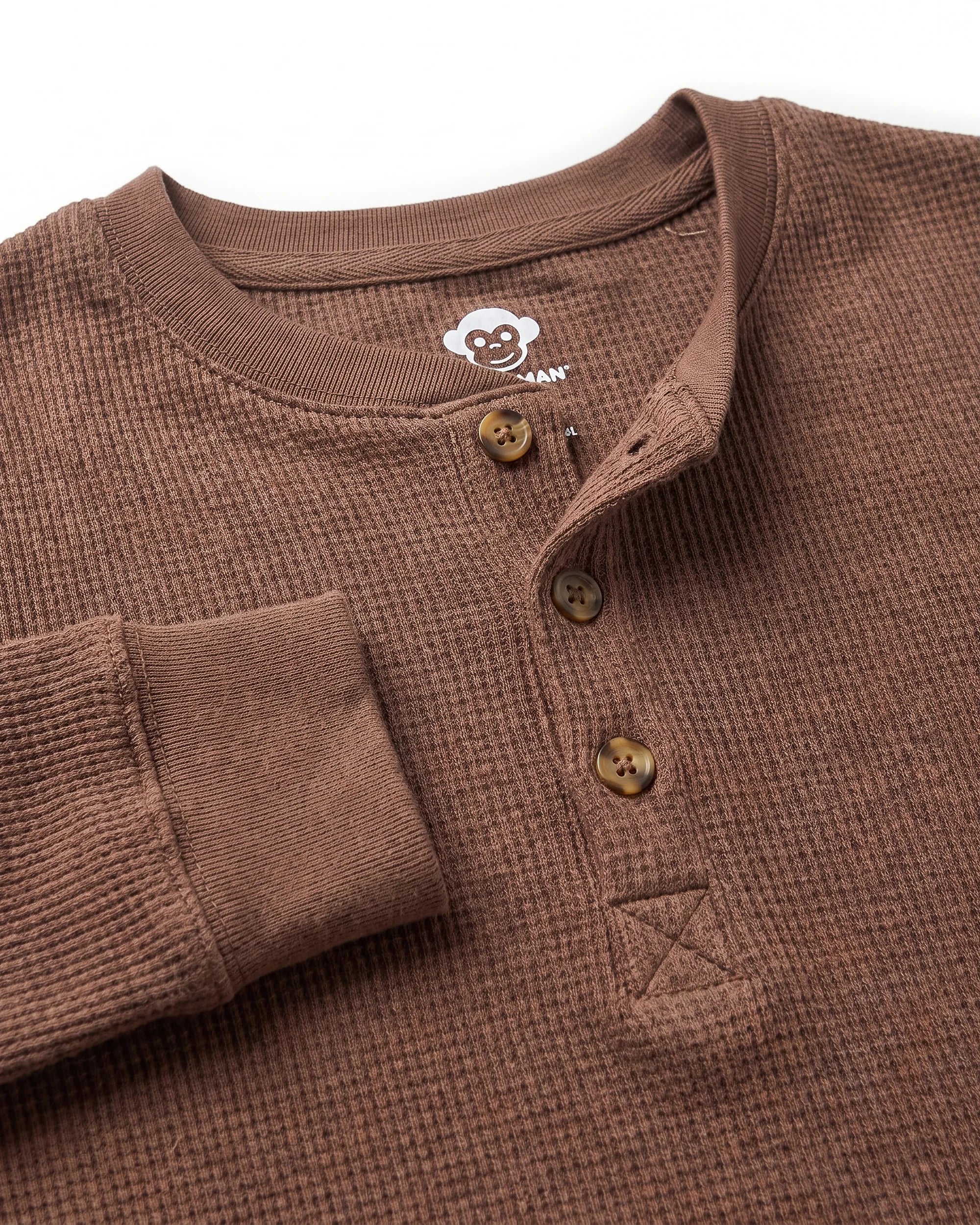 Brown Craftsman Thermal Henley — detail1