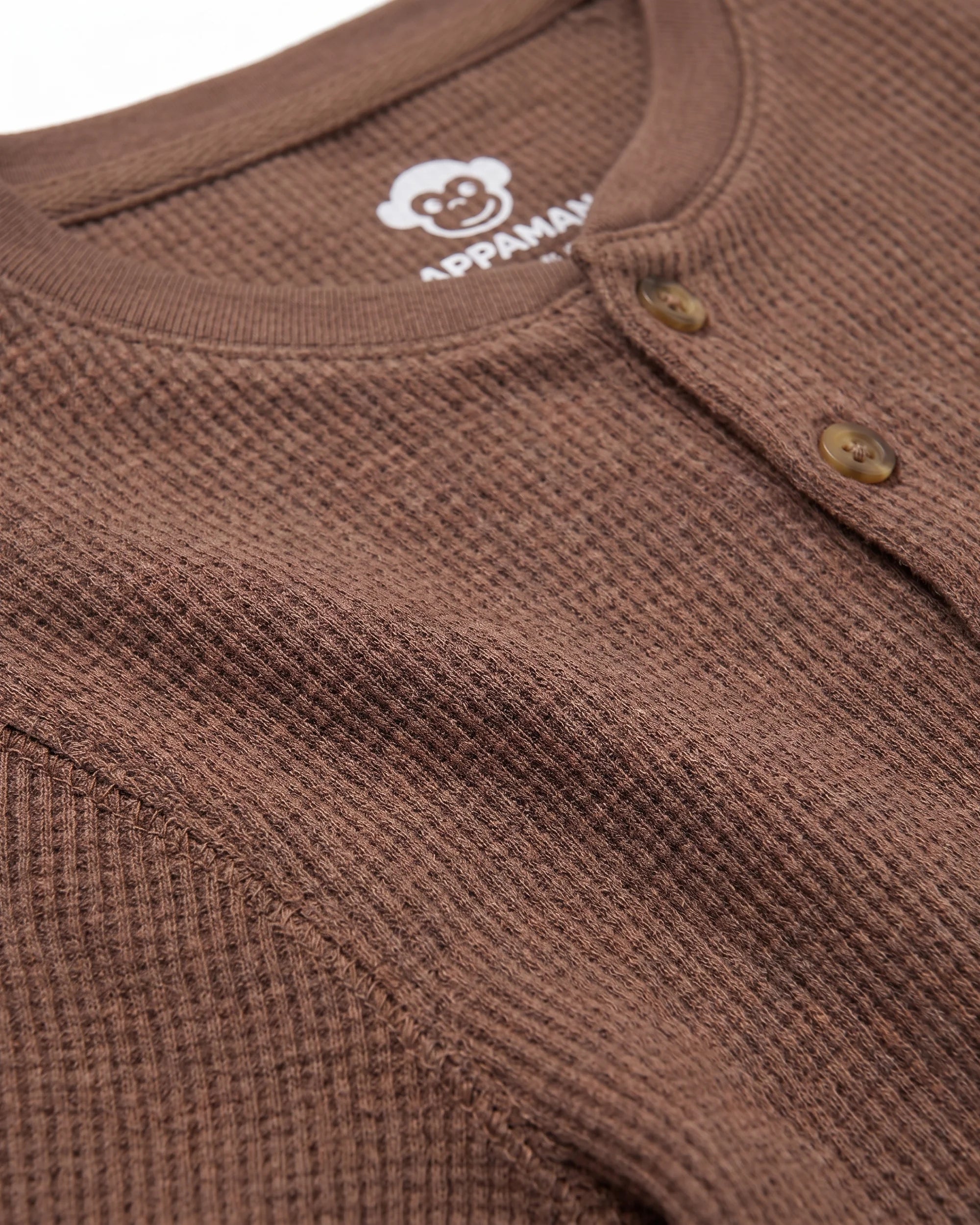 Brown Craftsman Thermal Henley — detail2