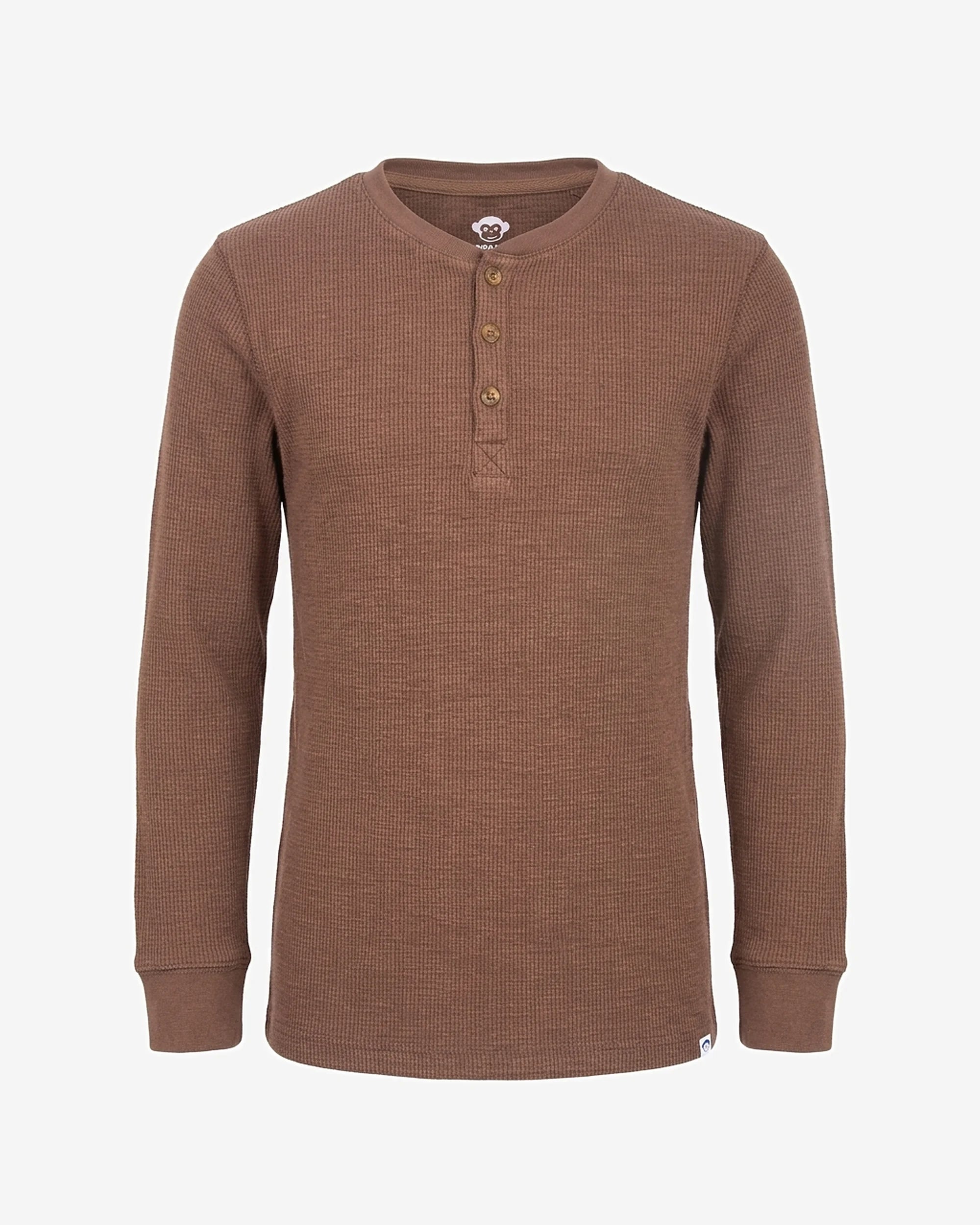 Brown Craftsman Thermal Henley — front