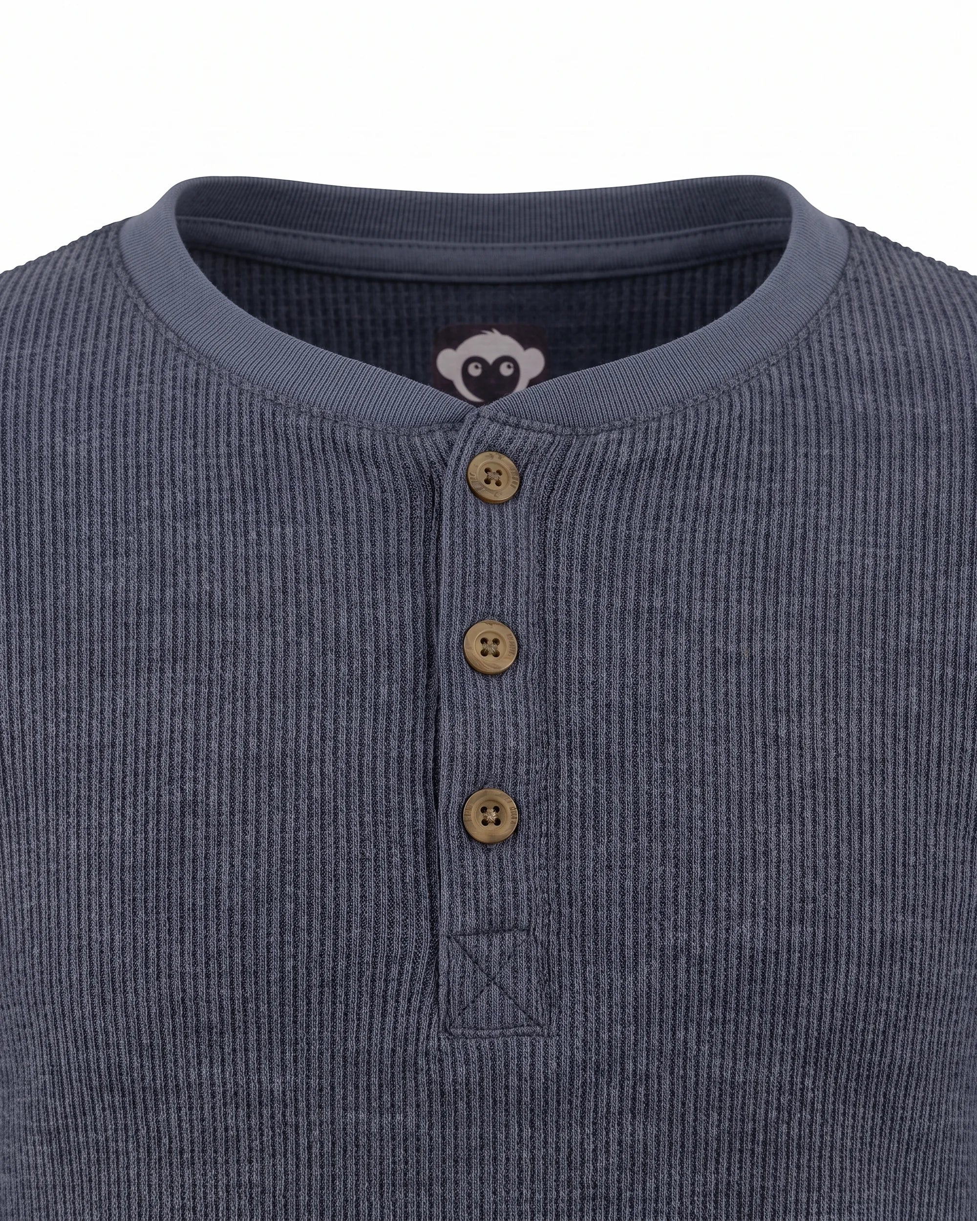 Washed Indigo Craftsman Thermal Henley — detail1