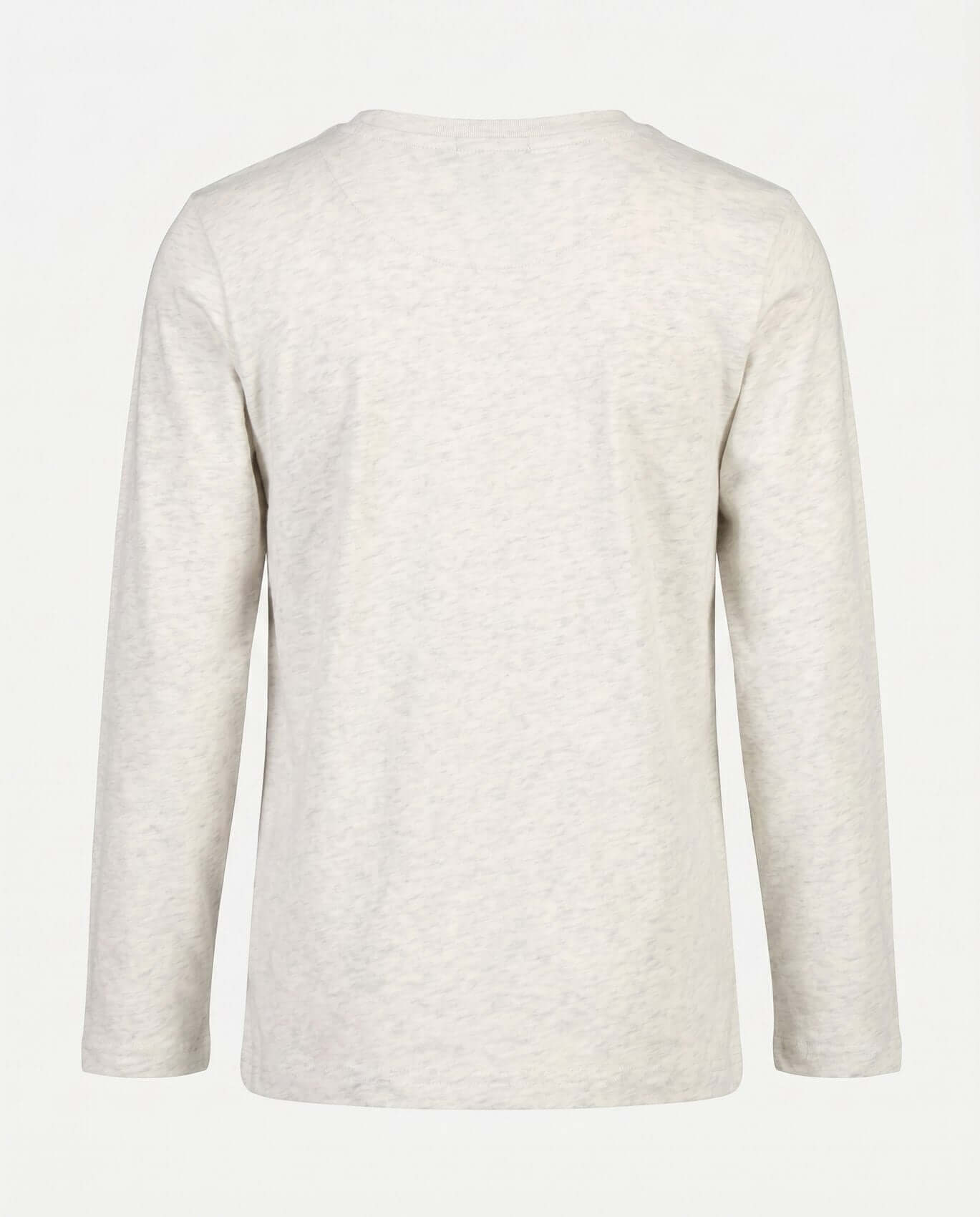 Light gray long-sleeve shirt on a white background