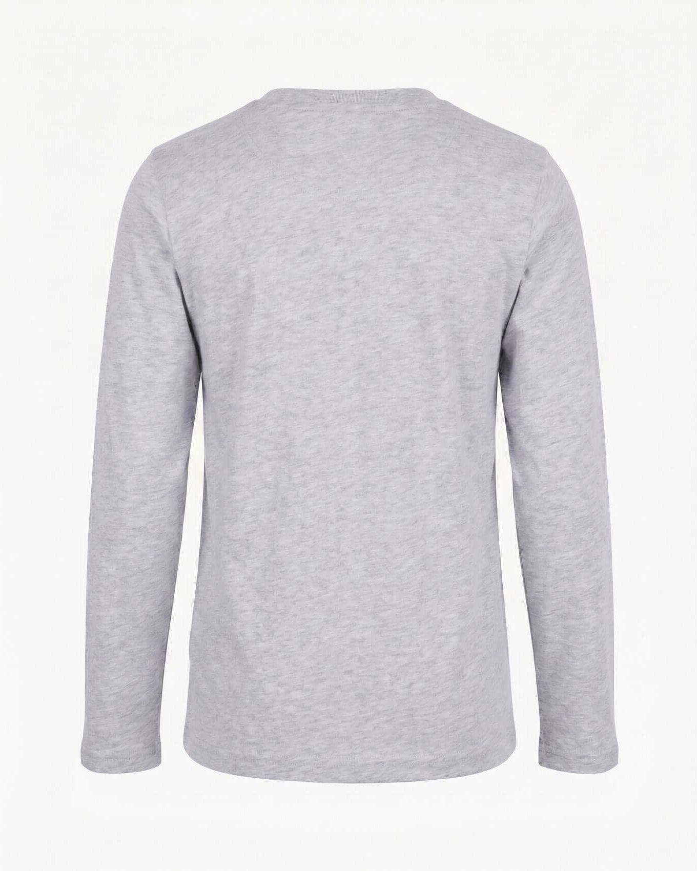 Gray long-sleeve shirt on a white background