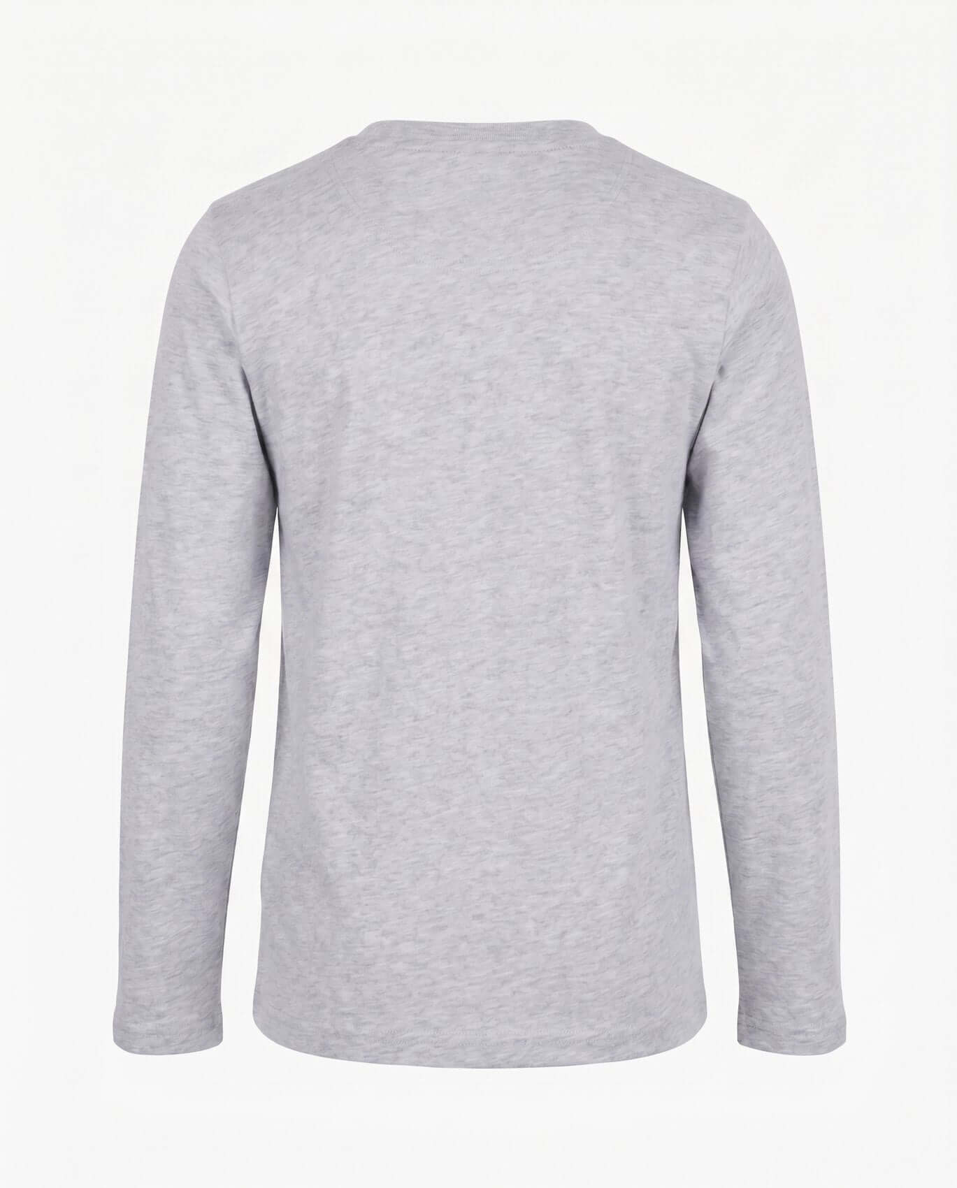 Gray long-sleeve shirt on a white background