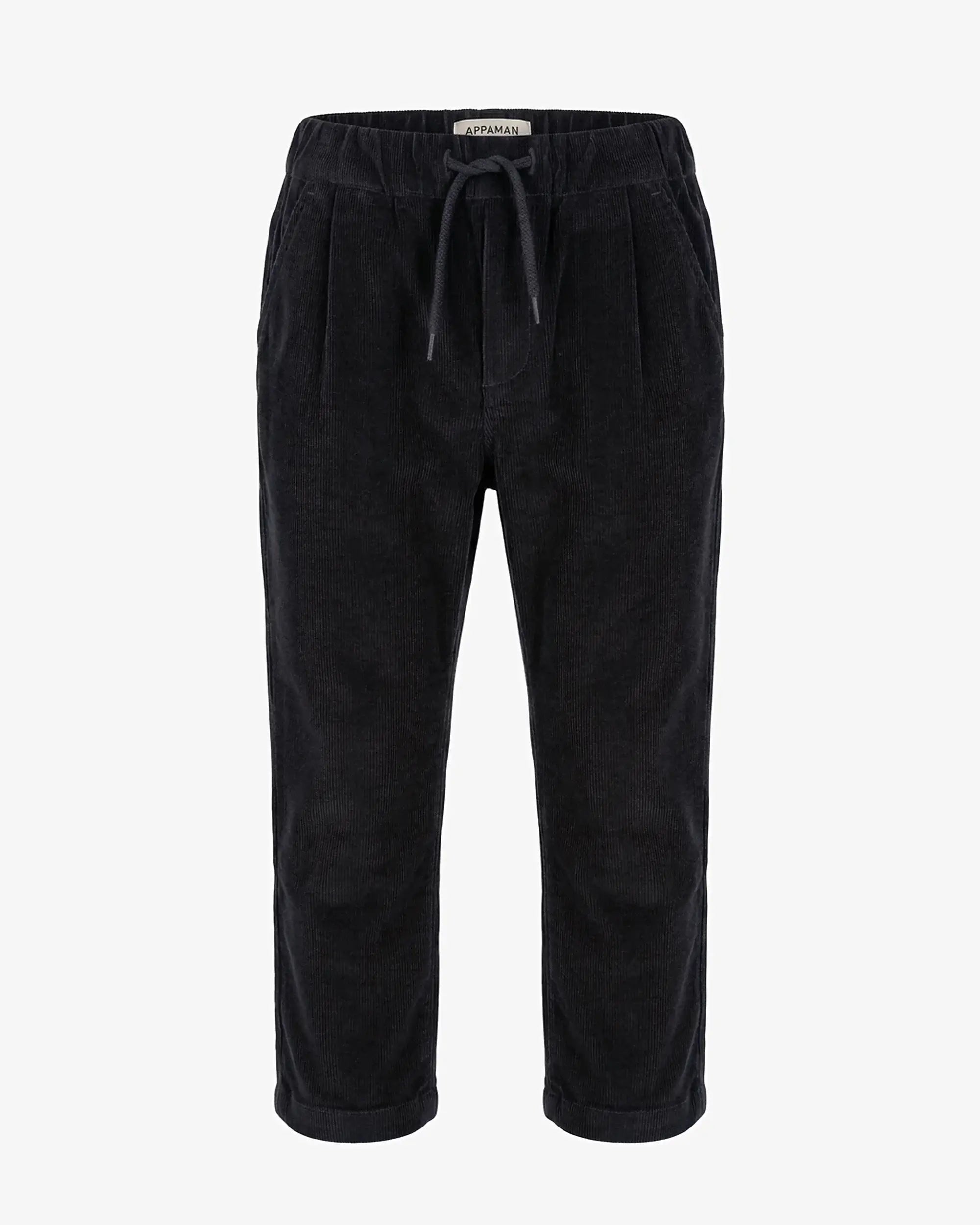 Black Cord Club Pants — front
