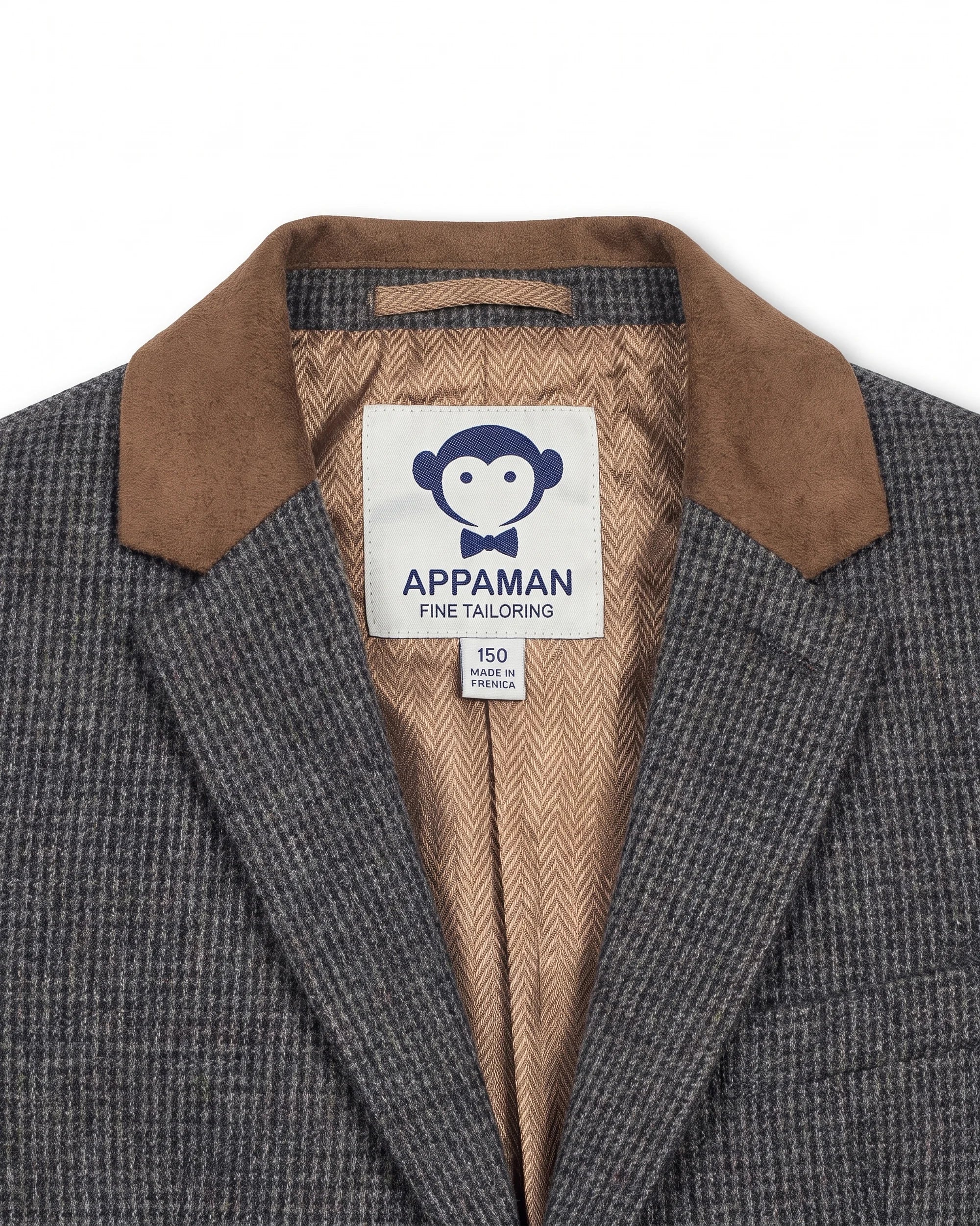 Earth Brown Houndstooth Club Jacket — detail1