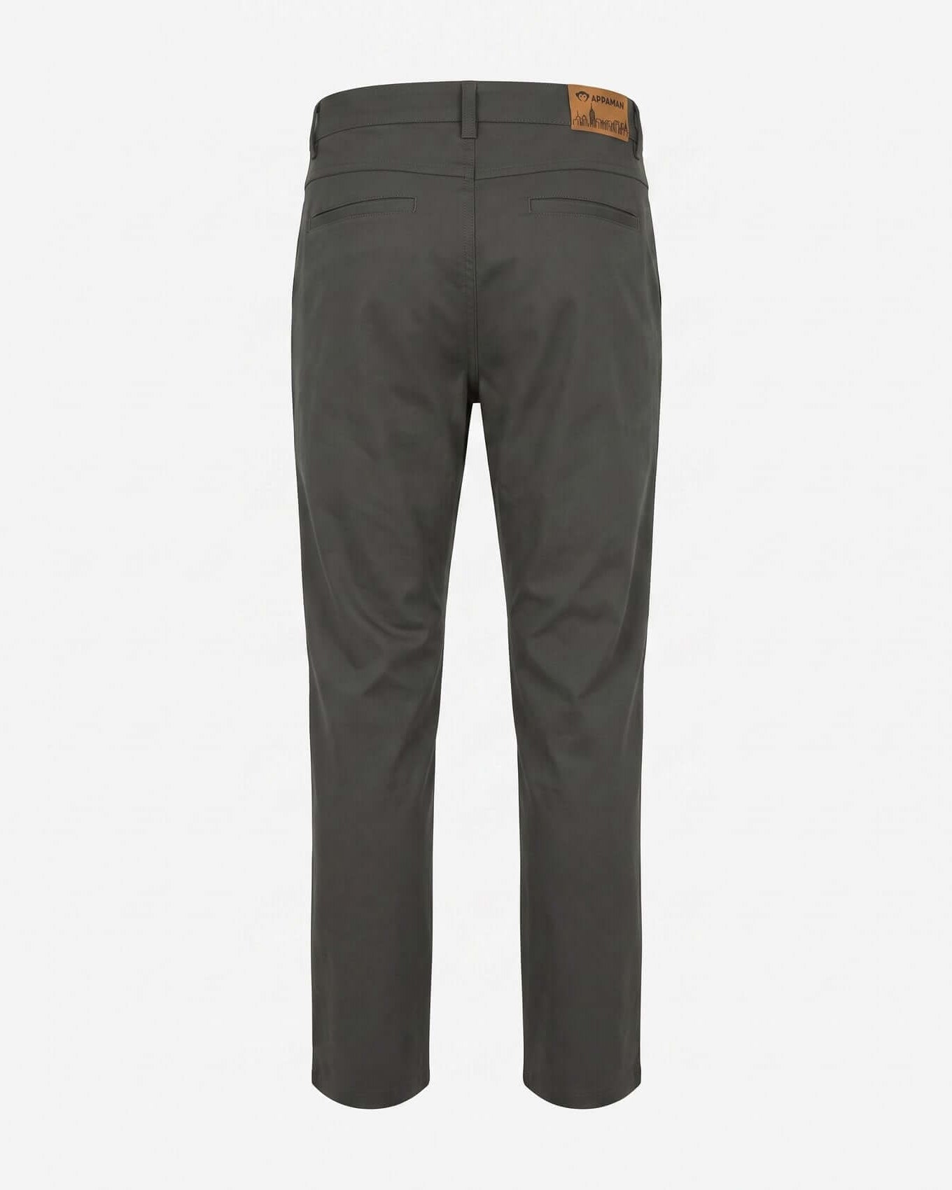 Dark gray pants on a white background
