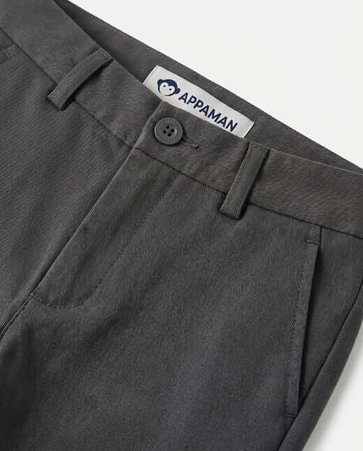 Gray pants with a visible Appaman label on a white background