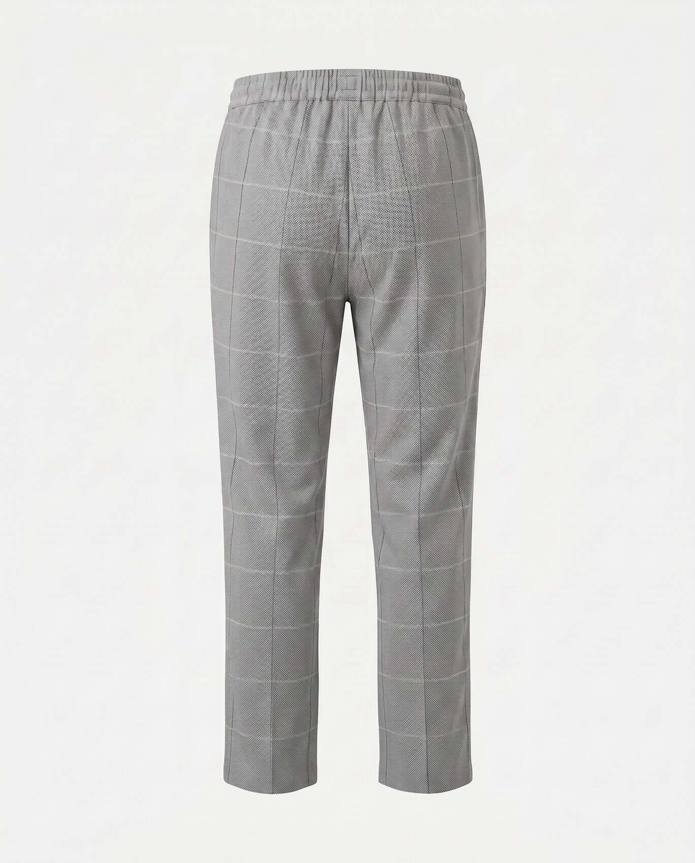 Gray striped pants on a white background