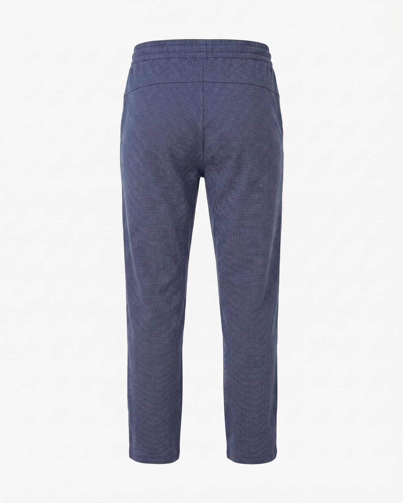 Blue checkered pants on a white background