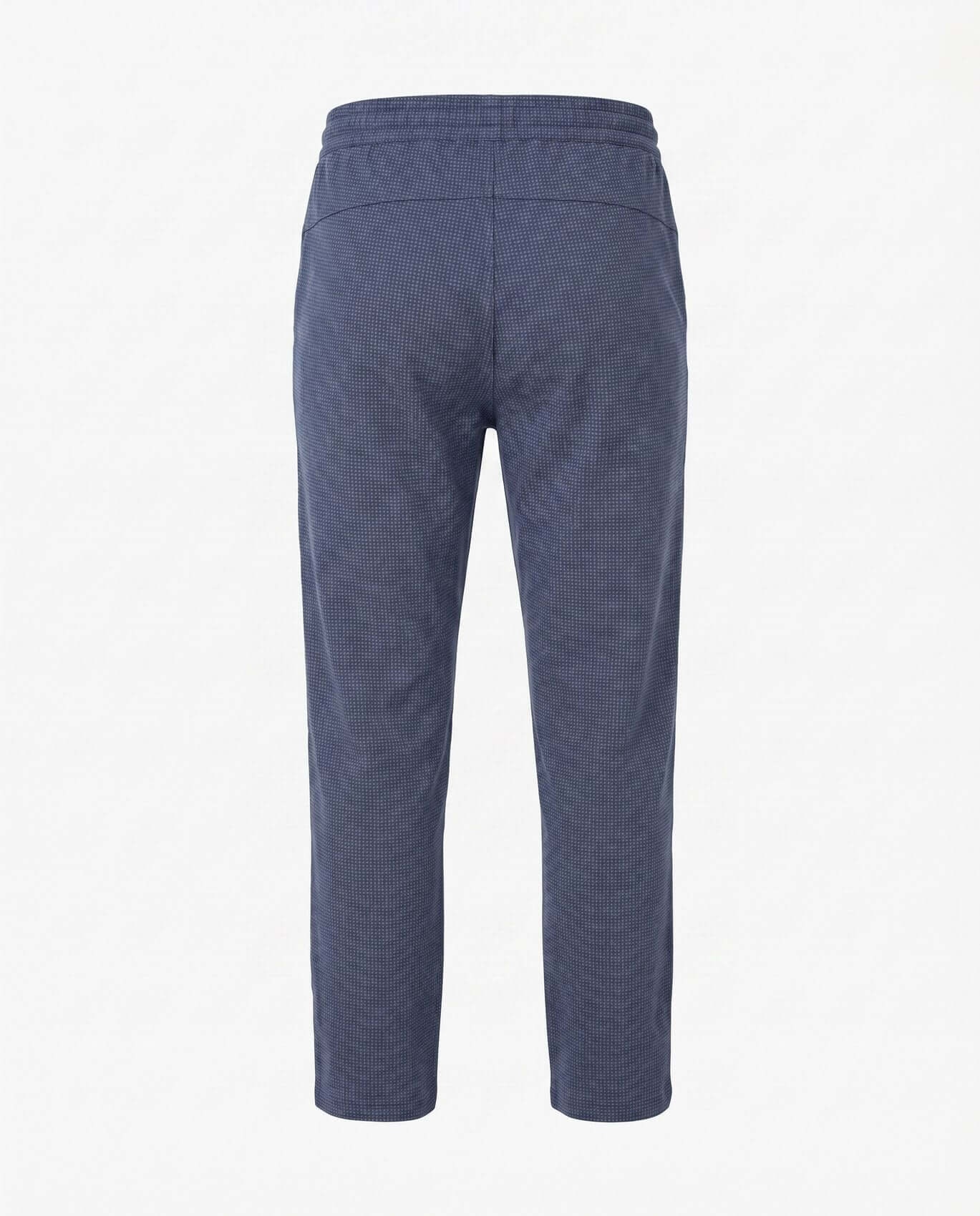 Blue checkered pants on a white background