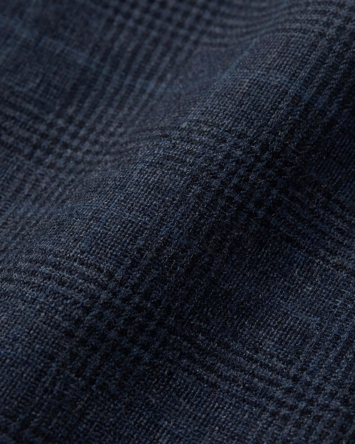 Close-up of dark blue fabric texture