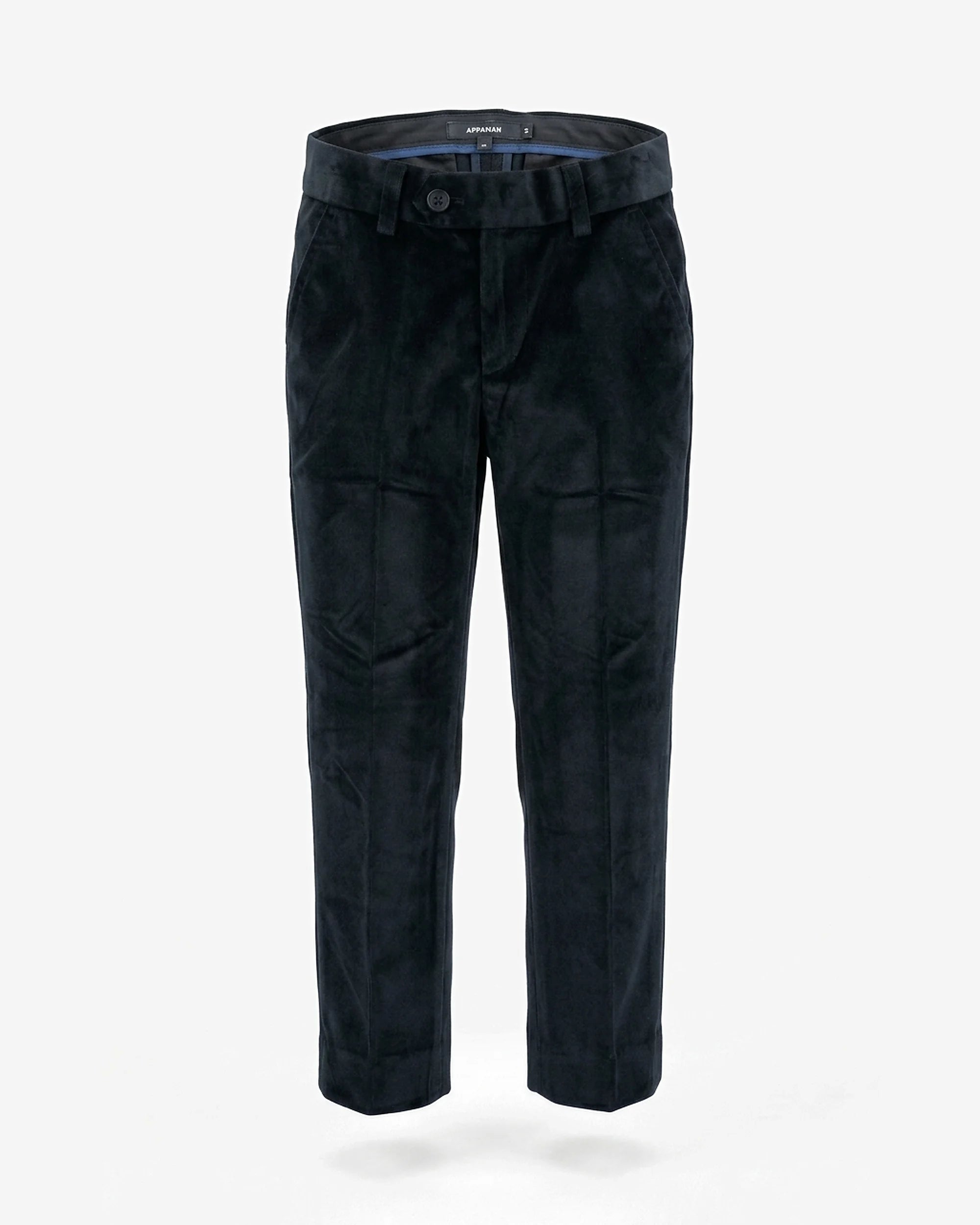 Black Velvet Suit Pants — front
