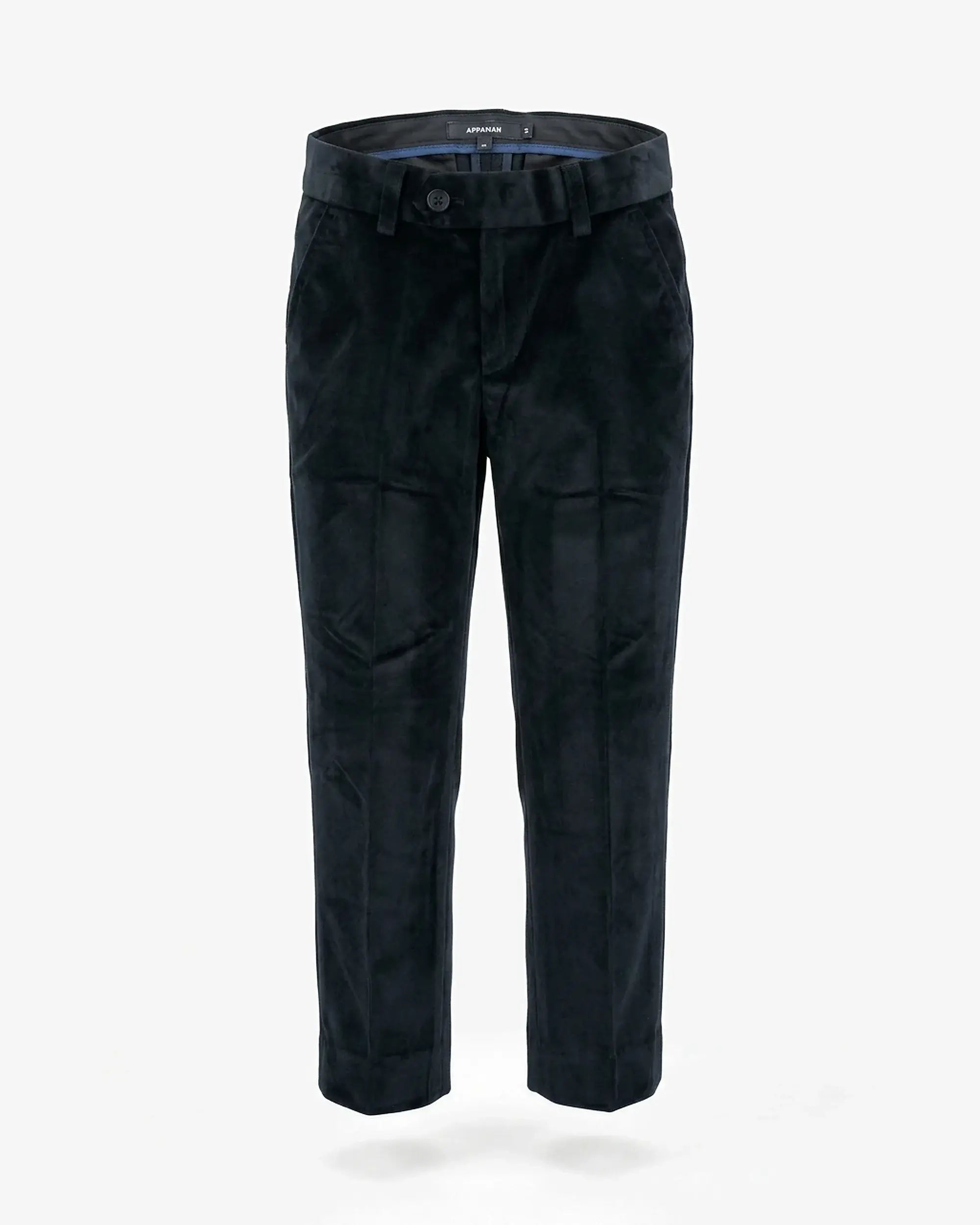 Black Velvet Suit Pants — front