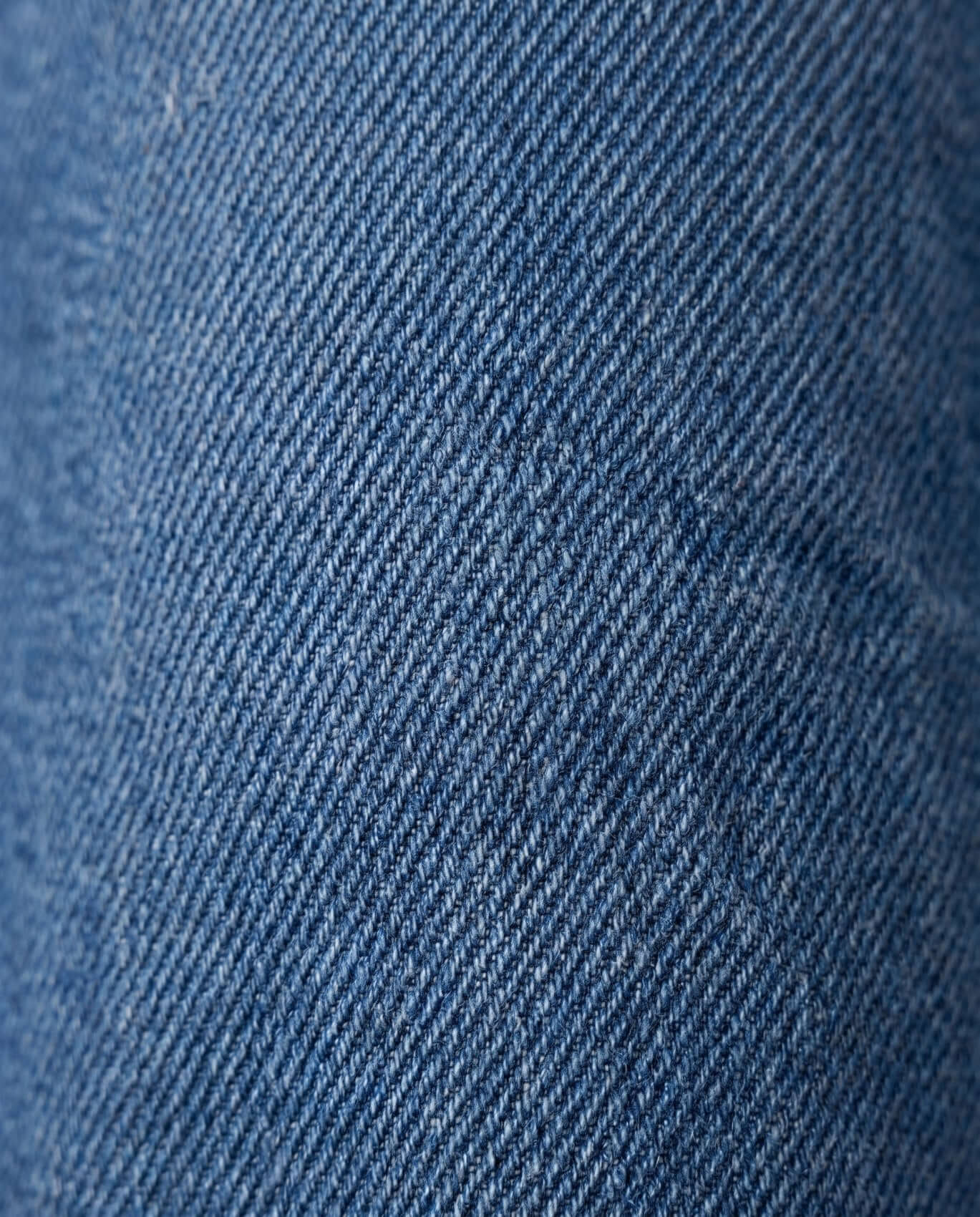 Close-up of blue denim fabric texture