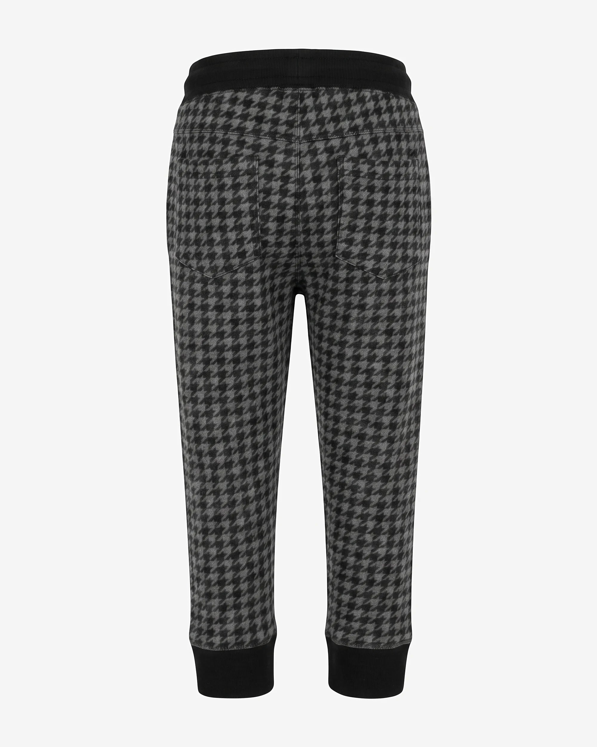 Black Houndstooth Rest Day Sweatpants — back