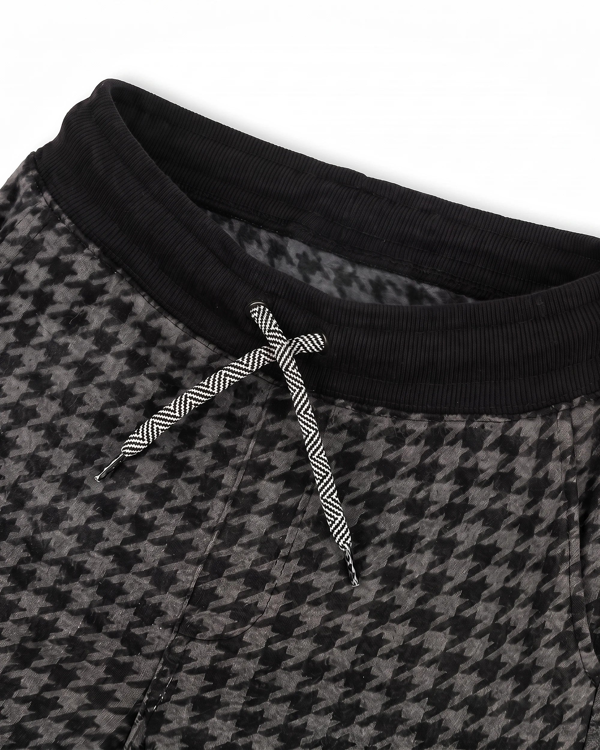 Black Houndstooth Rest Day Sweatpants — detail1