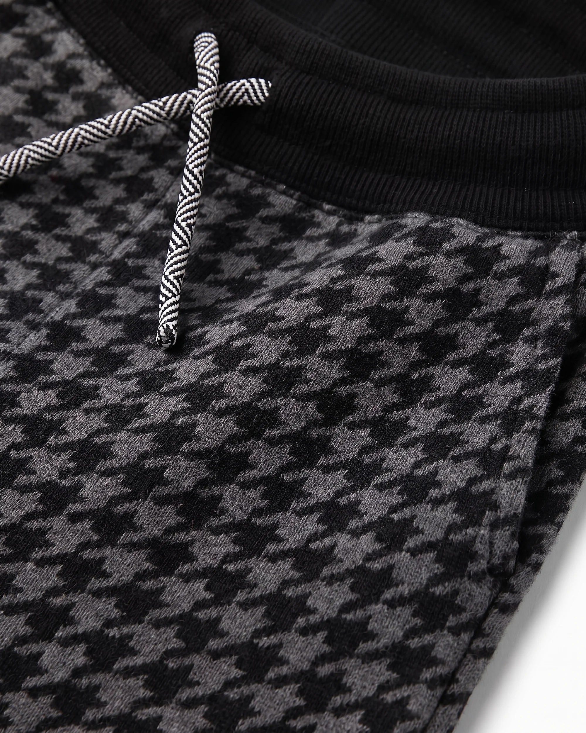 Black Houndstooth Rest Day Sweatpants — detail2