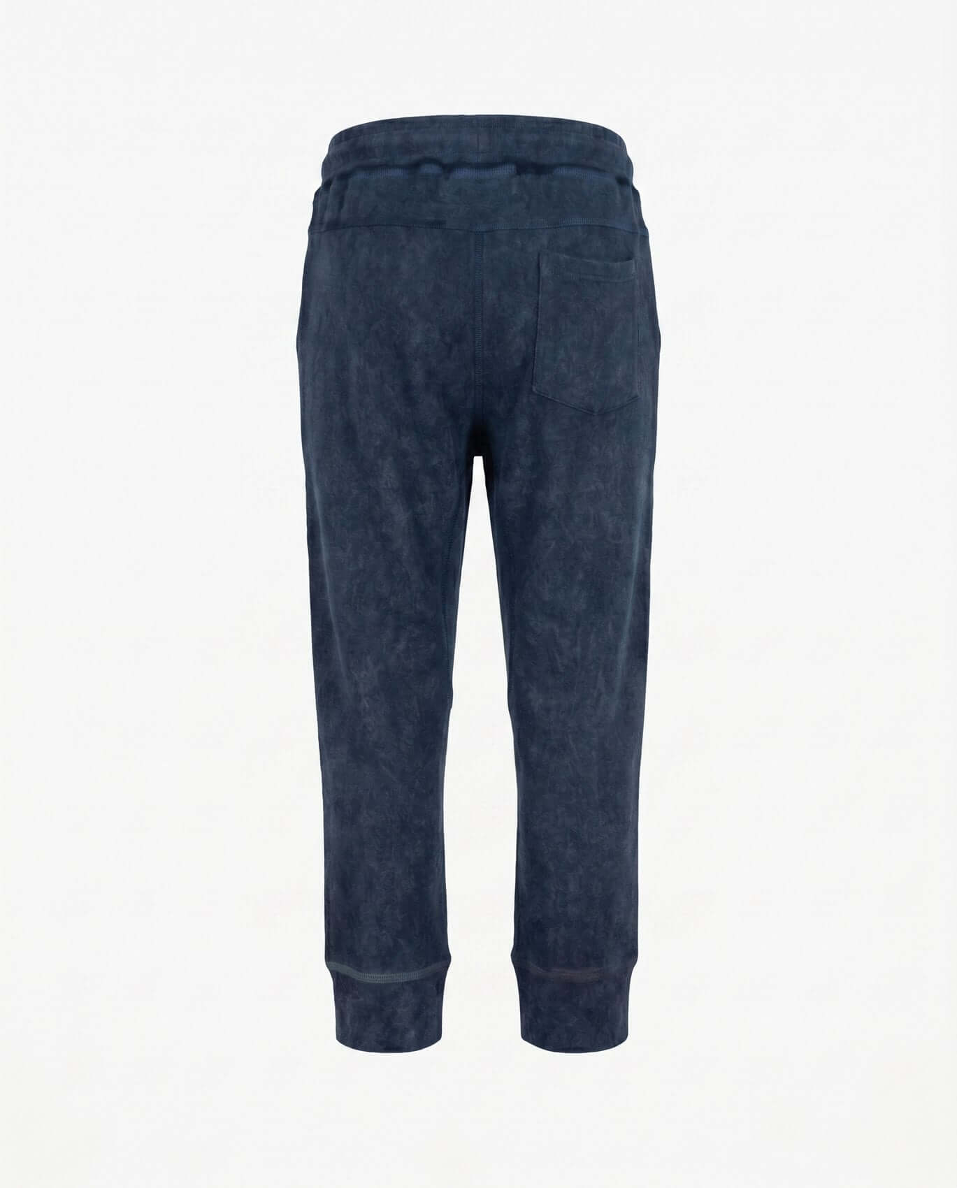 Navy blue sweatpants on a white background