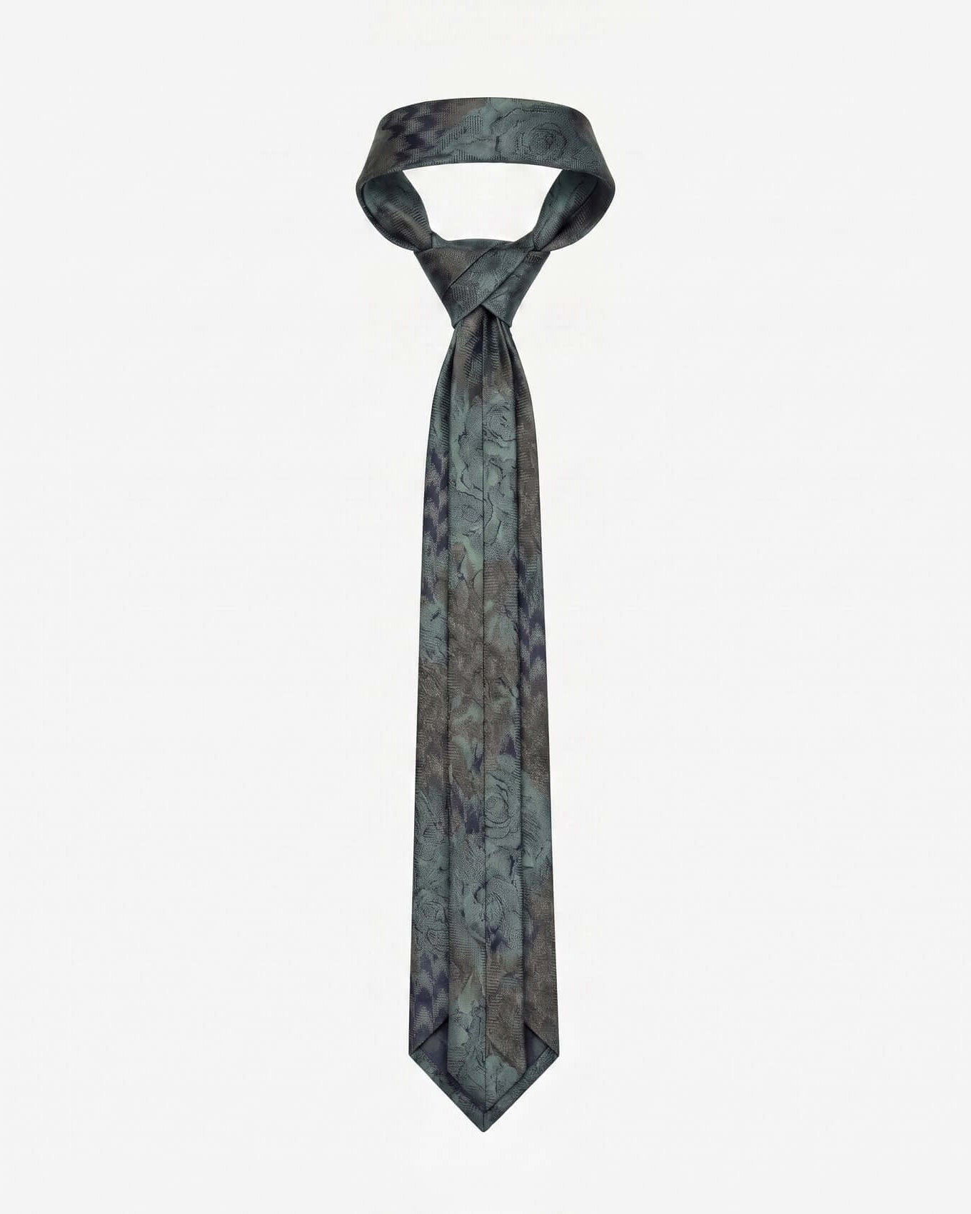 Patterned tie on a white background