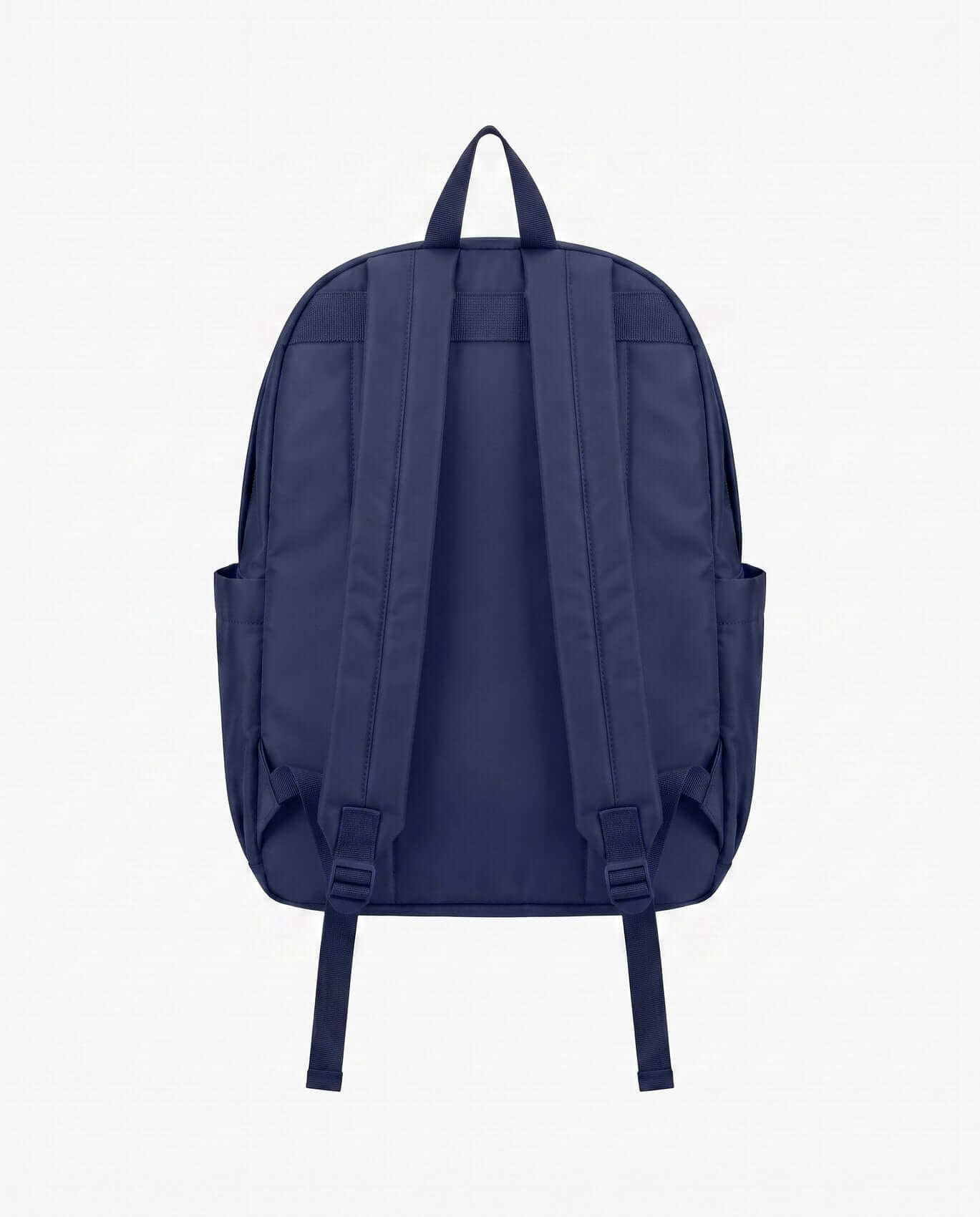 Navy blue backpack on a white background