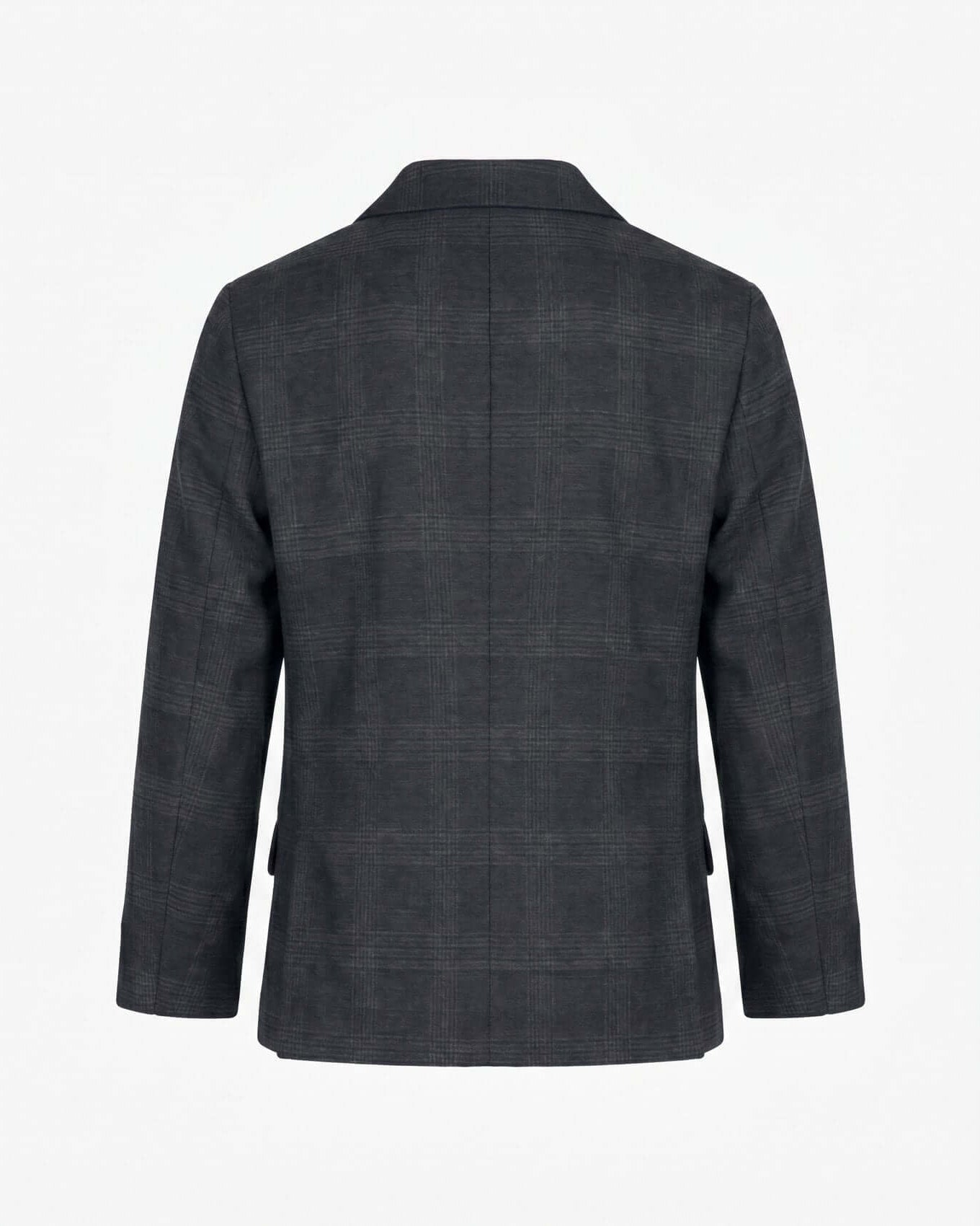 Dark gray blazer on a light gray background