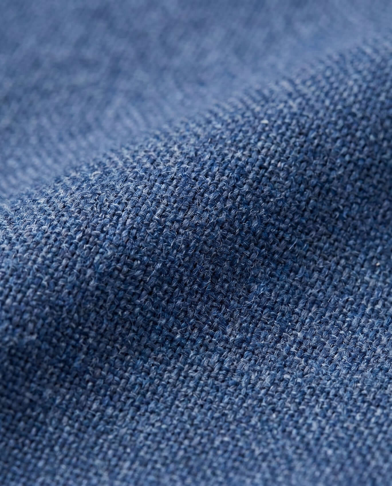 Close-up of blue denim fabric texture