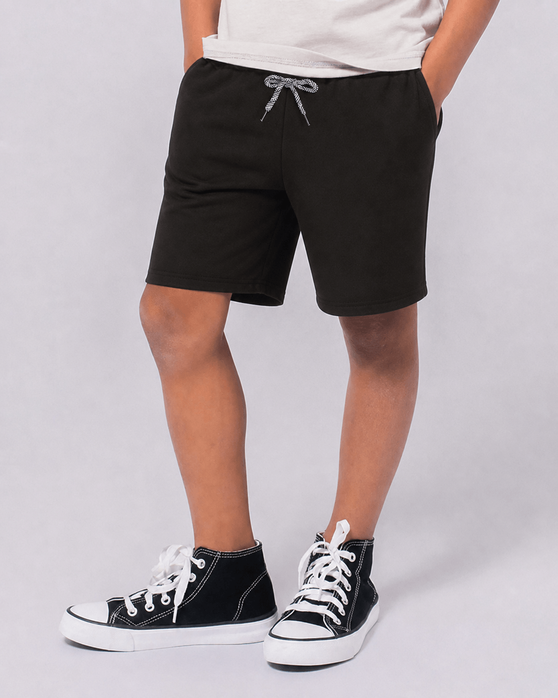 boy in black shorts