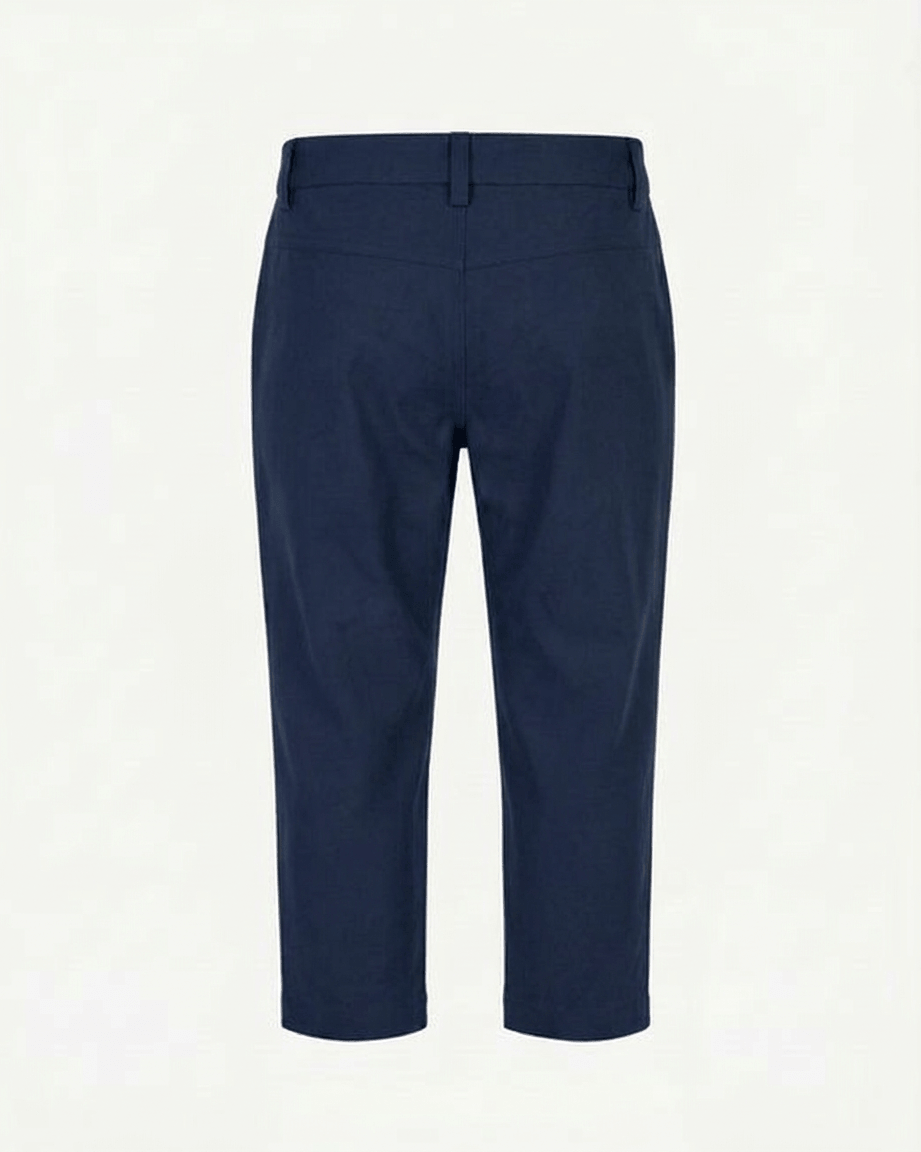 Navy blue pants on a white background