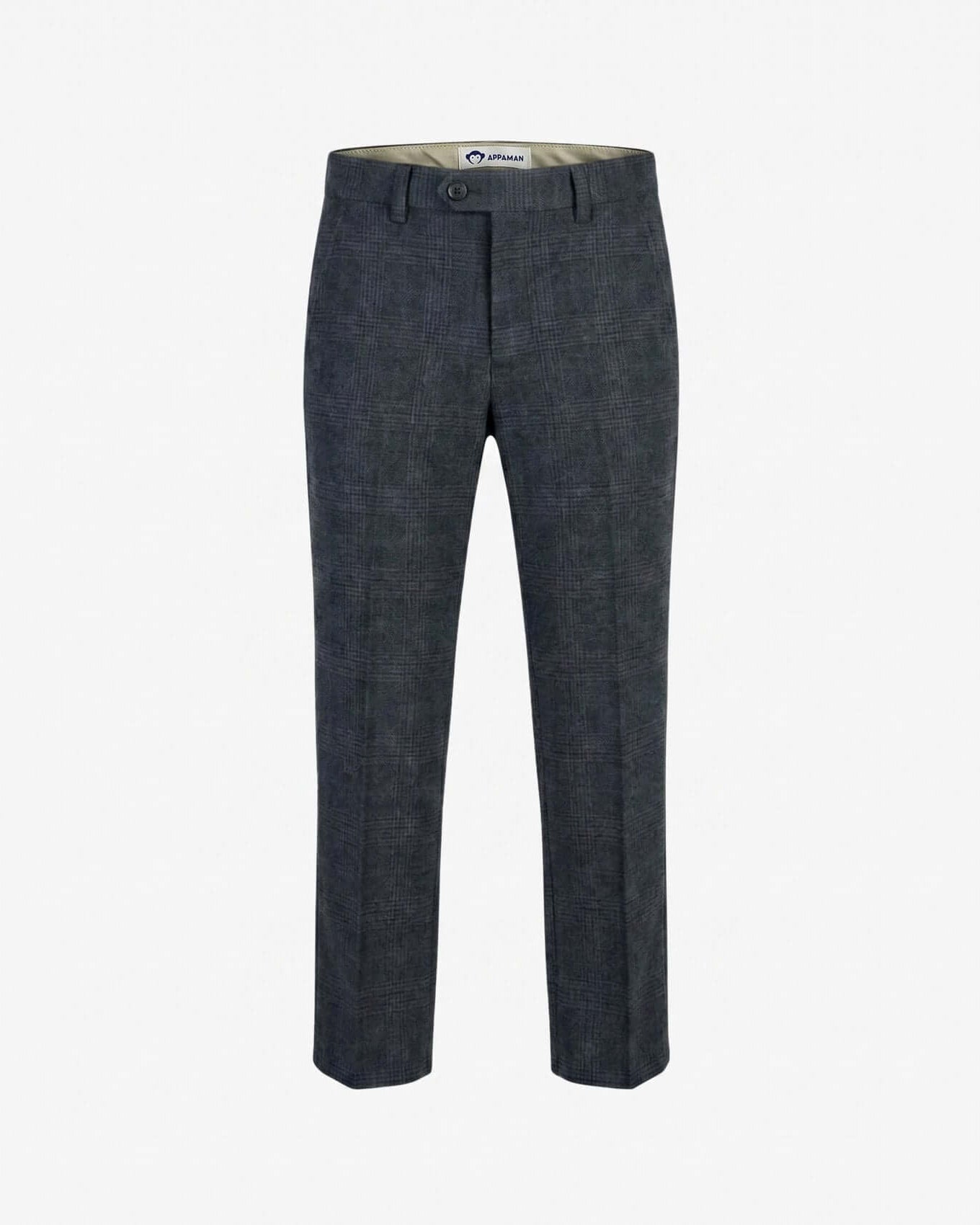 Dark gray pants on a white background