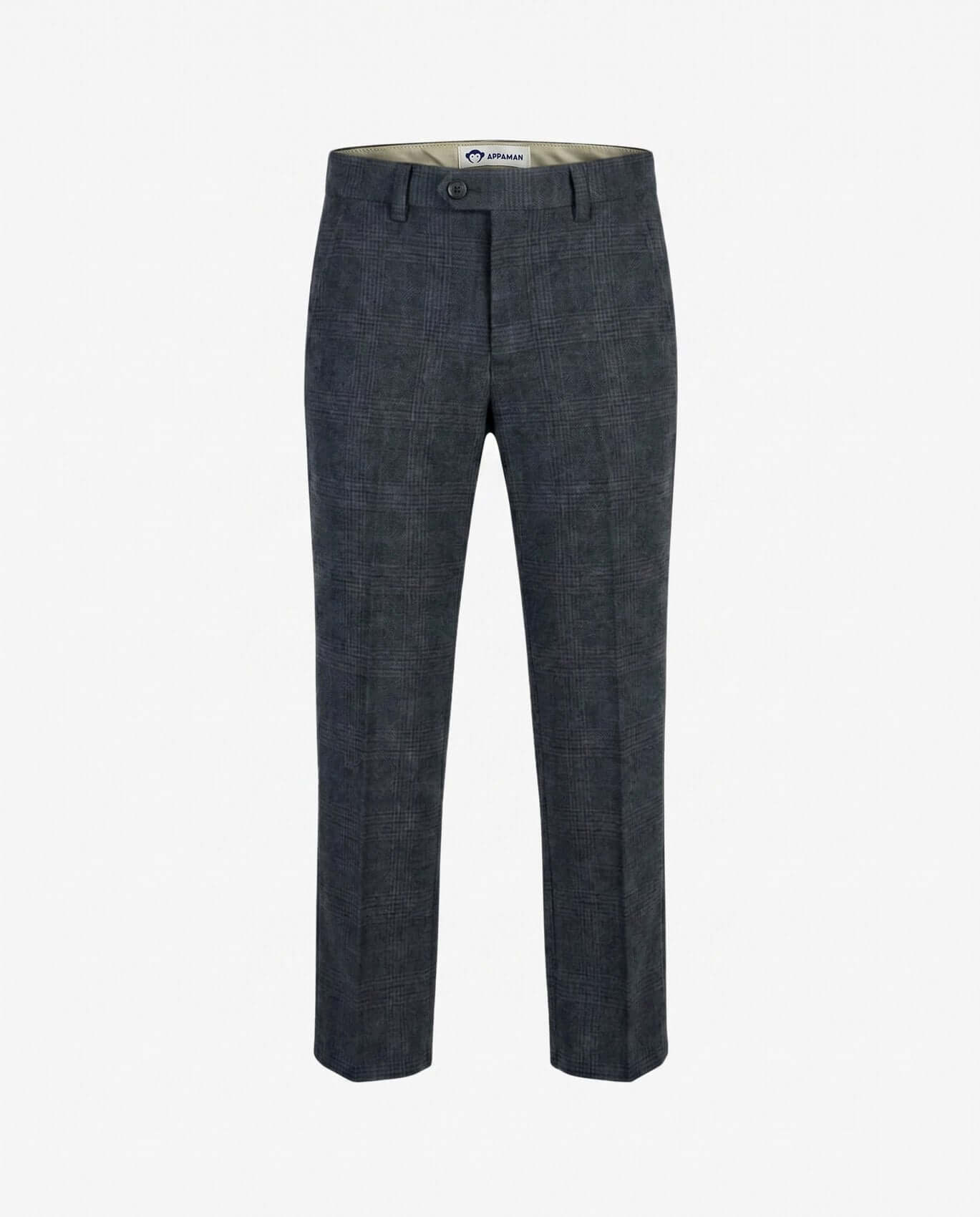 Dark gray pants on a white background