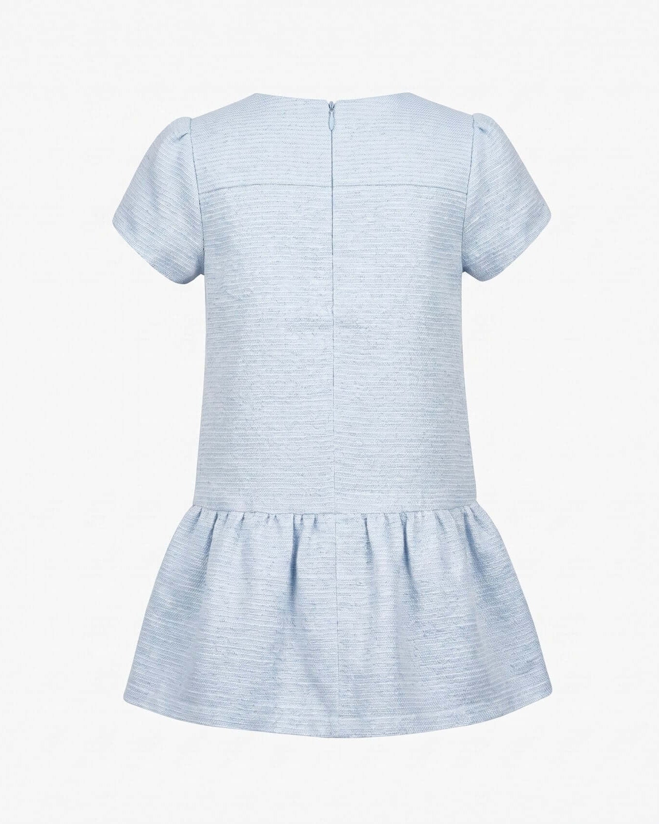 Light blue striped dress on a white background