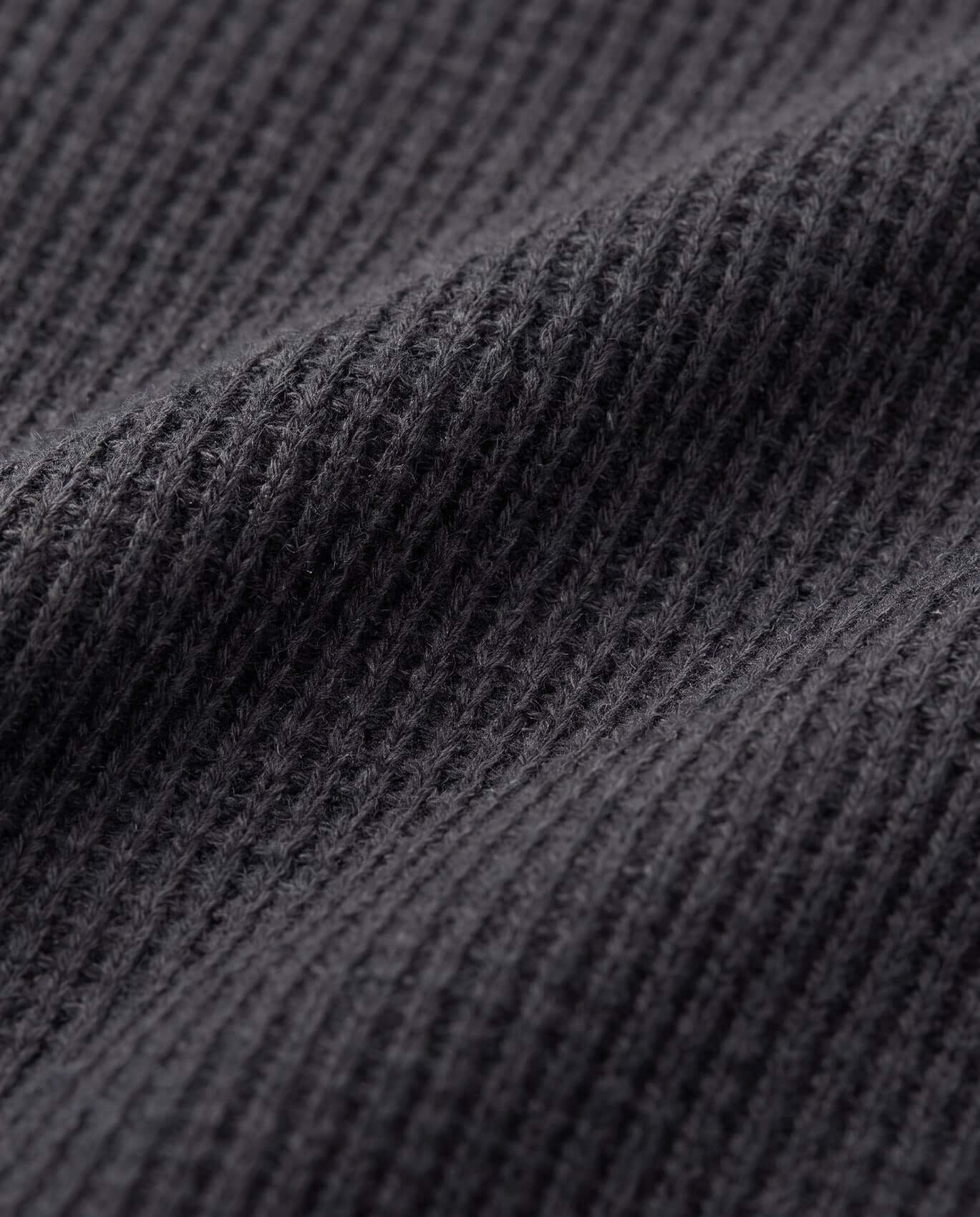 Close-up of textured black fabric