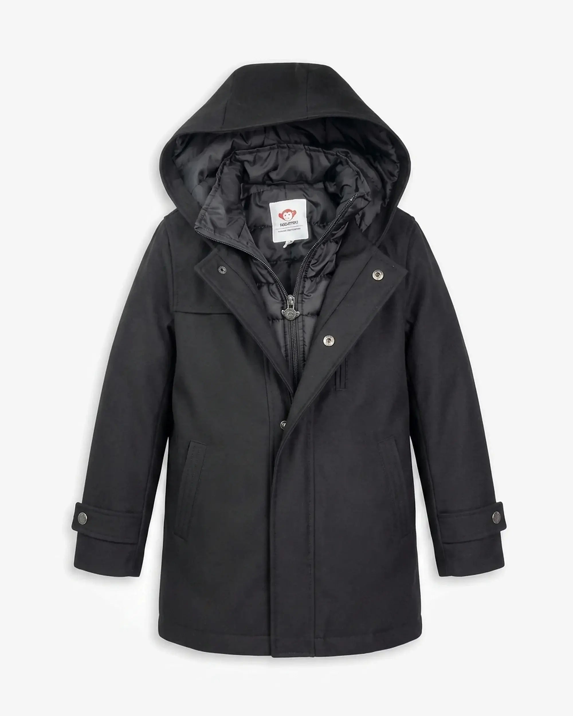 Black Urban Gotham Coat — front